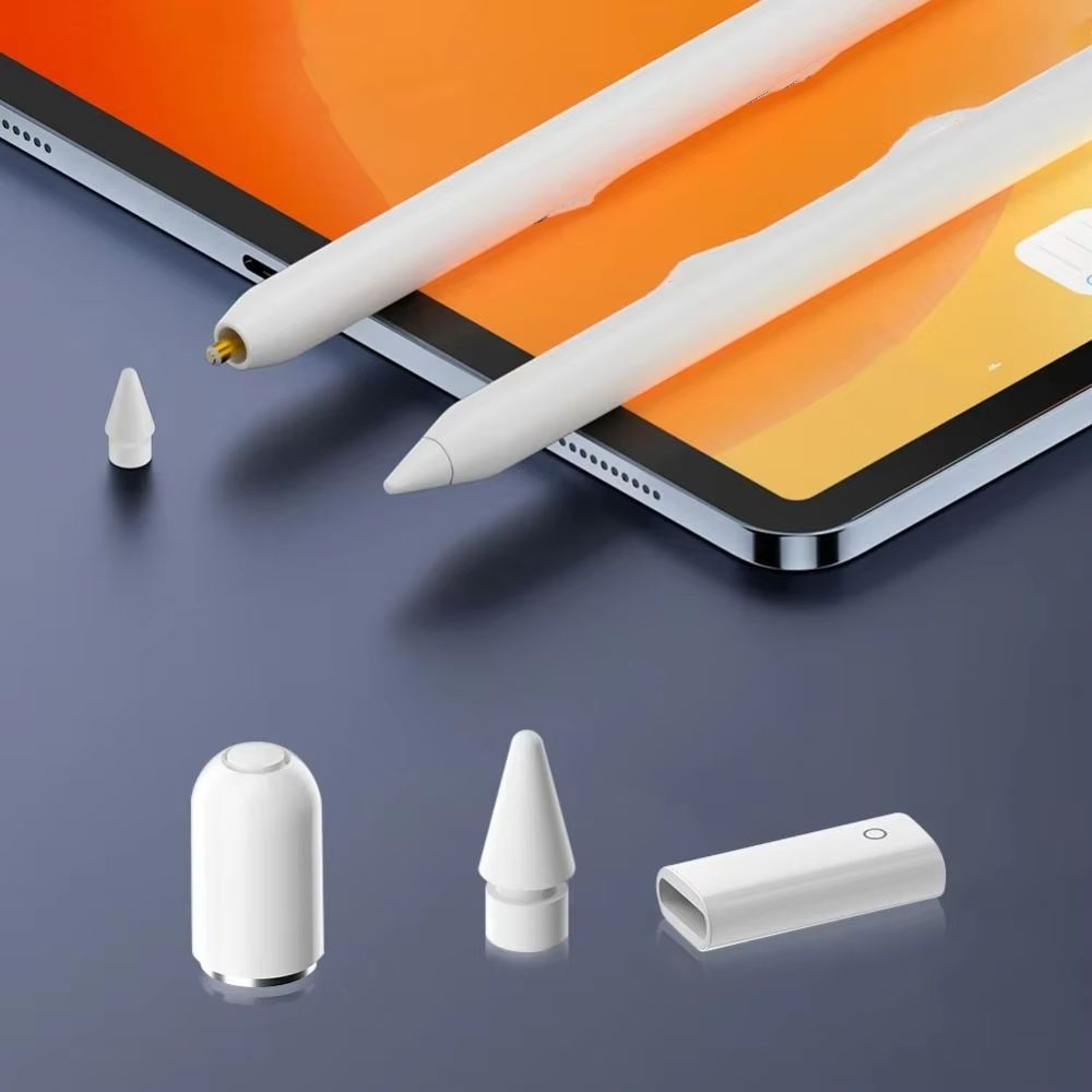 3Piece Magnetic Charging Cap Stylus Replacement Caps With BuiltIn Smart Chip For Apple Pencil 1 1