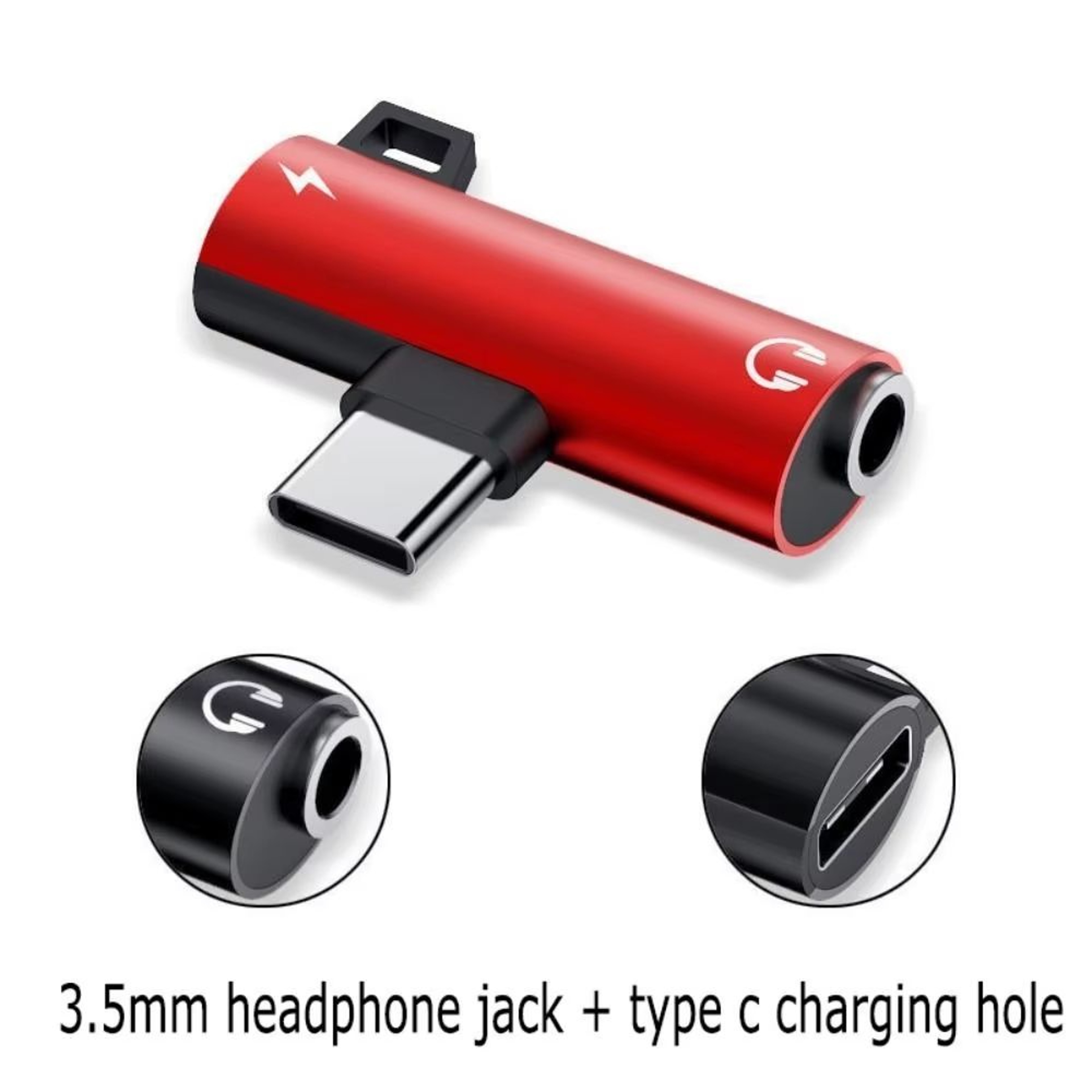 2in1 USBC To 35 Mm Jack And Charging Adapter With 90 Elbow Alloy Connector 9
