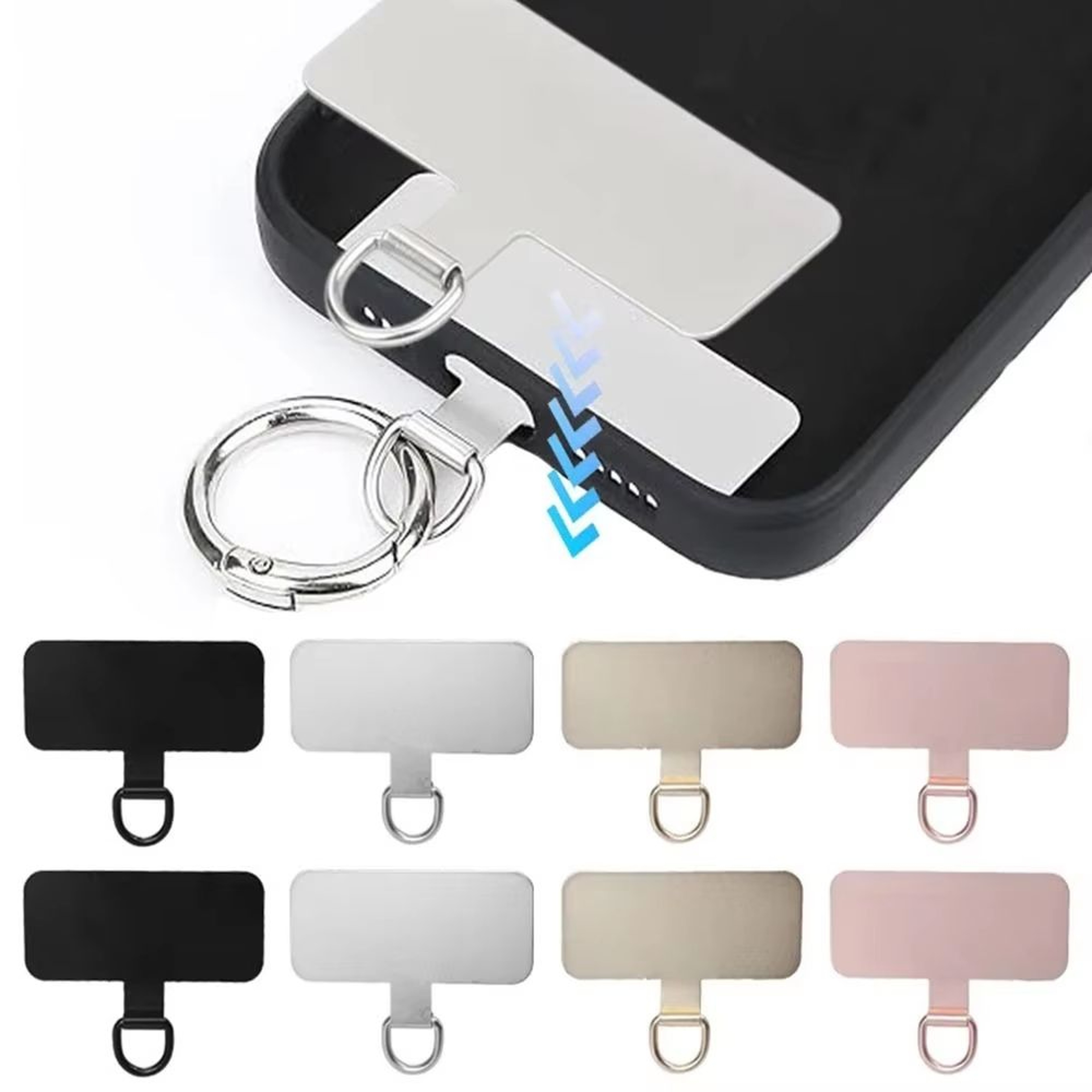 Universal Metal Phone Lanyard Patch With Gasket And Sling Tether Tab 0