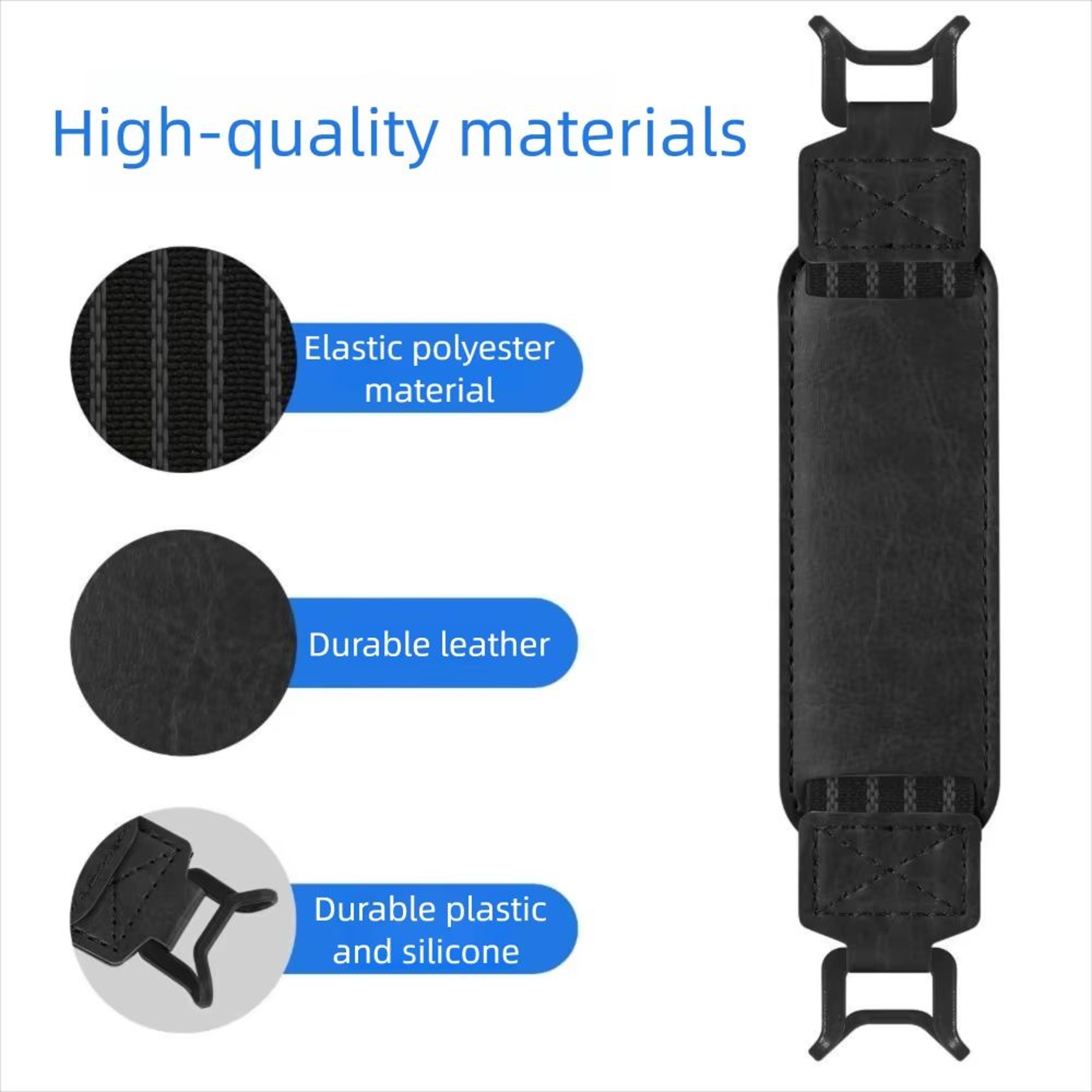 Universal Leather Tablet Hand Strap With AntiSlip Finger Grip Holder 4