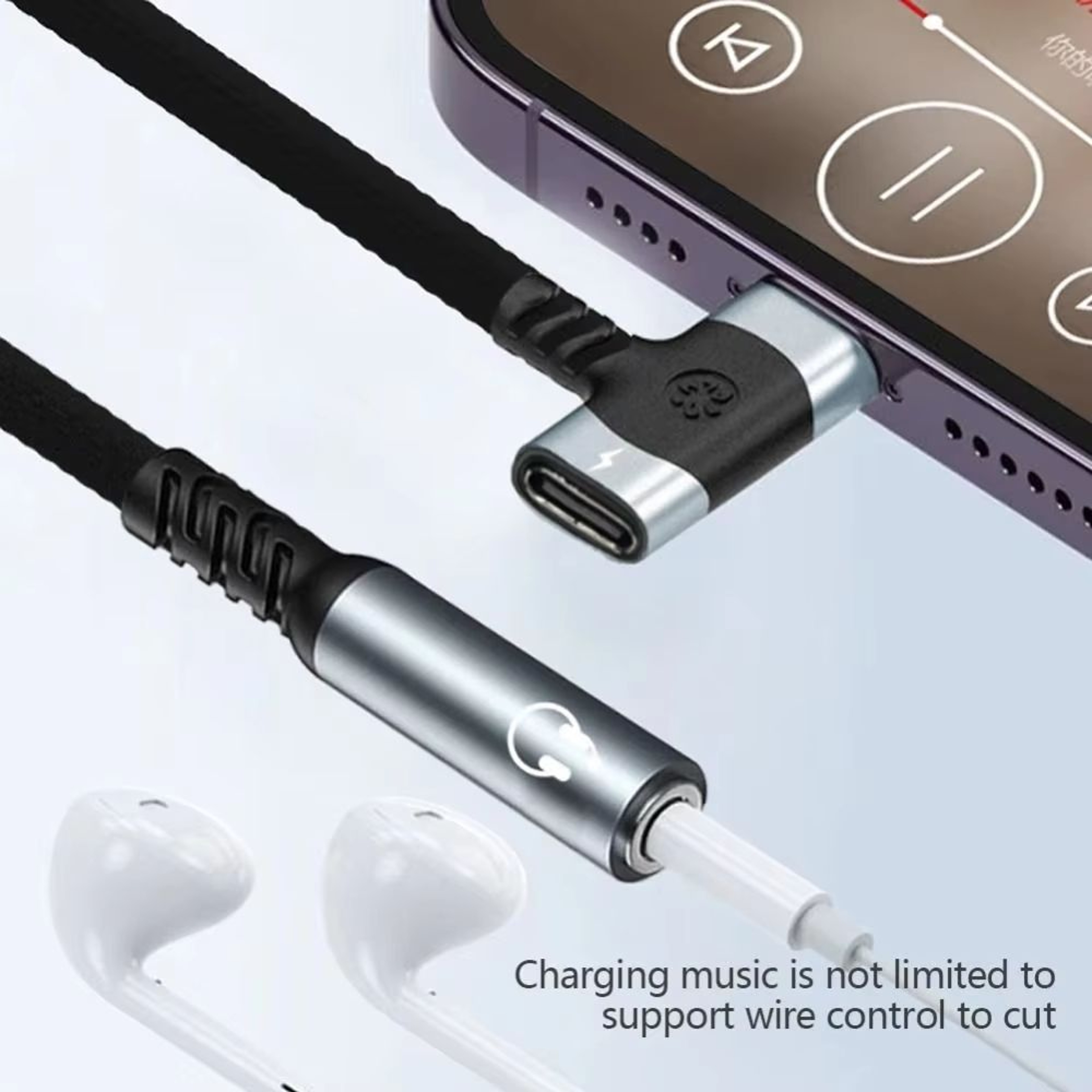 Universal USBC To 35mm Jack 2in1 HighSpeed Audio And Charging Adapter 4