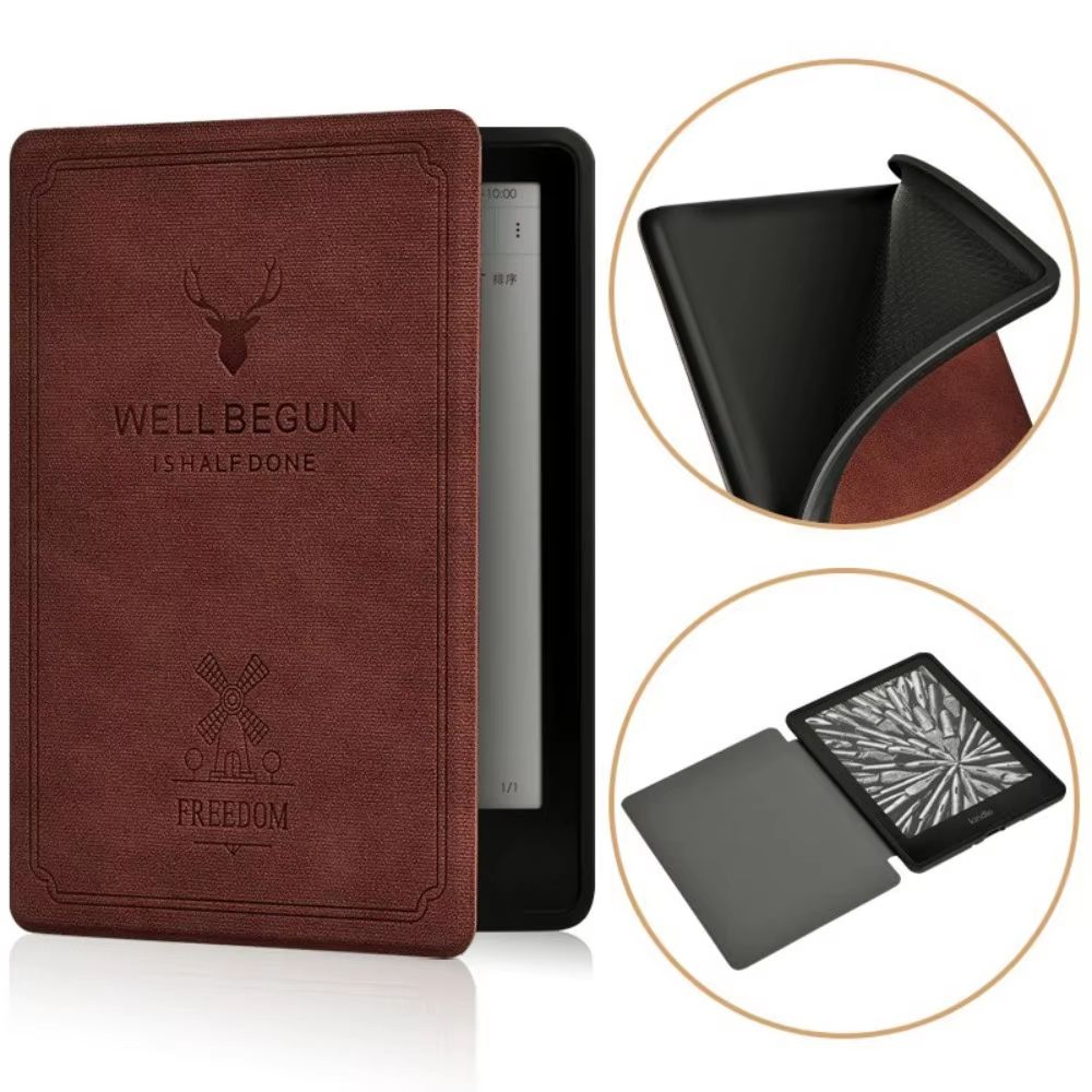 Auto SleepWake PU Leather Shockproof EReader Case For Kindle Paperwhite 7 Inch 12