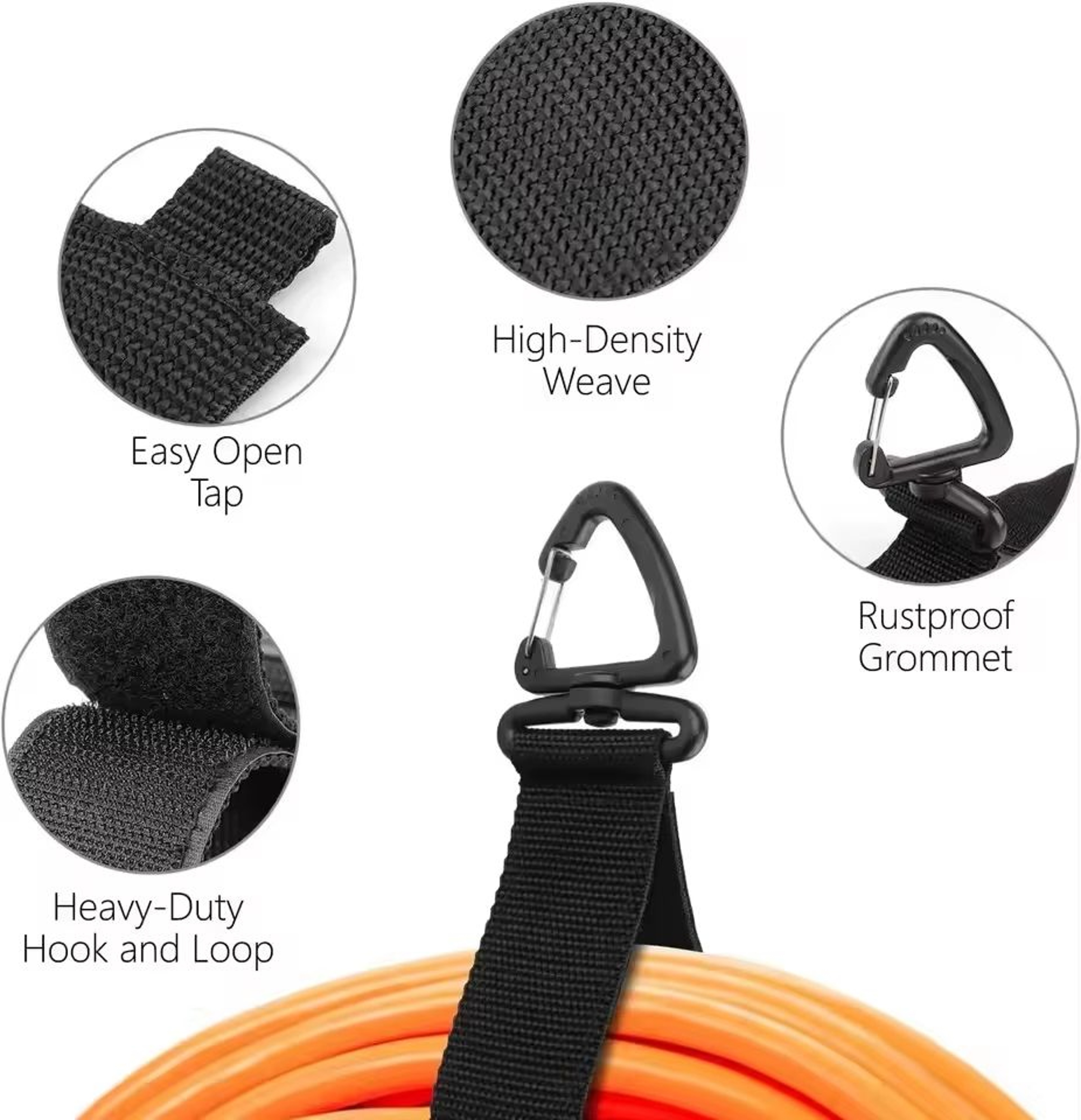 Rotating Buckle Cord Organizer Holder With HeavyDuty Straps 1