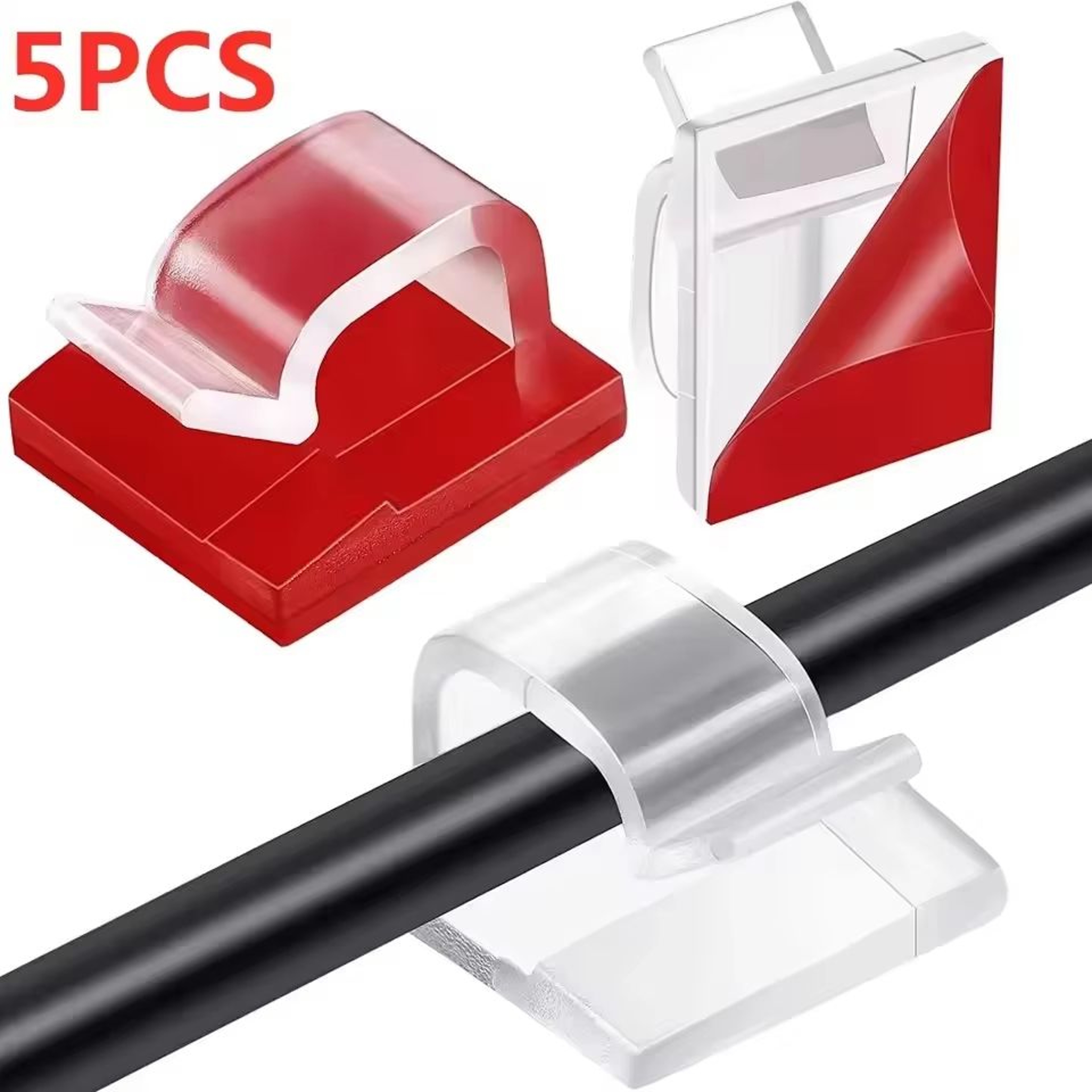 Adhesive Cable Organizer Clips For Wire Management And Protection 4