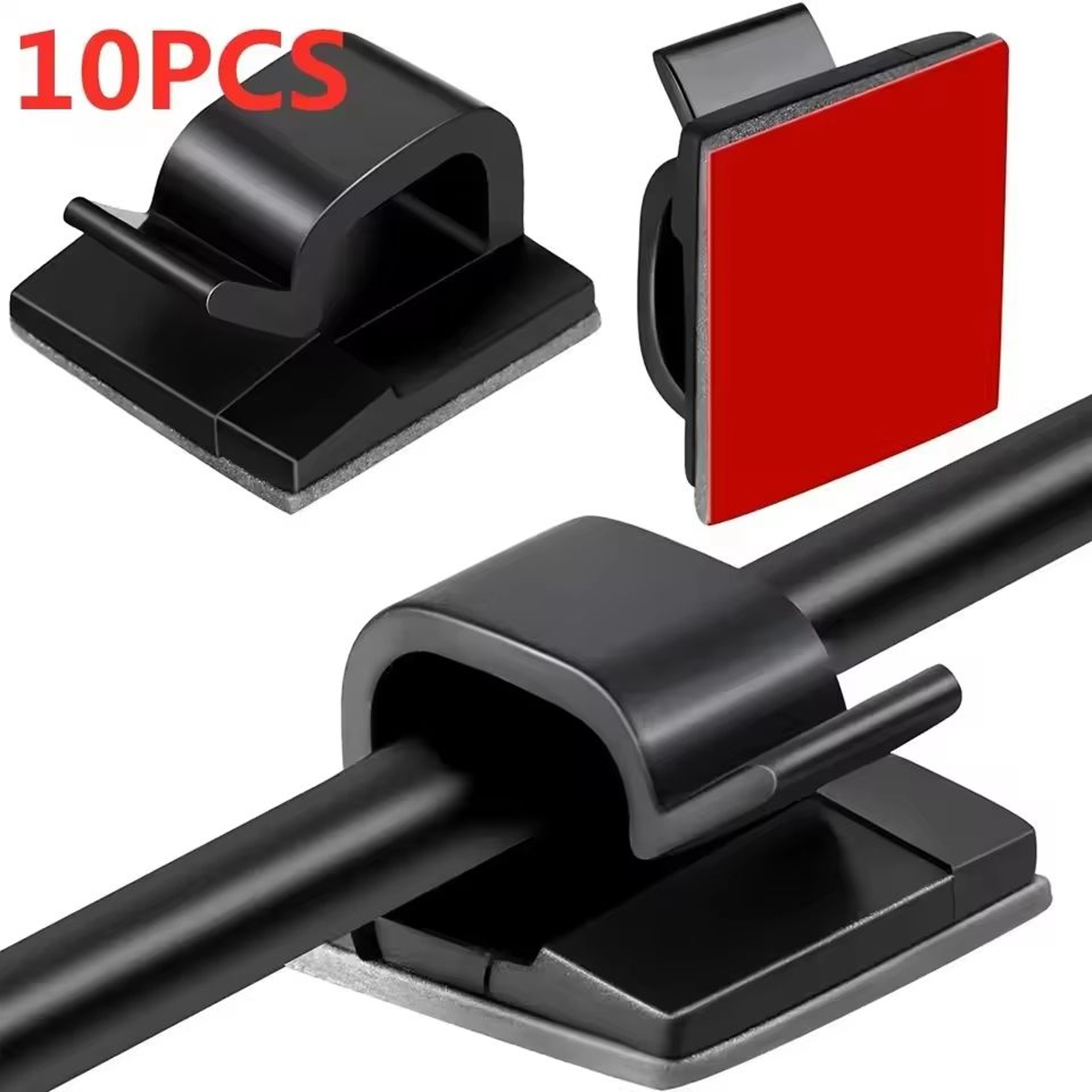 Adhesive Cable Organizer Clips For Wire Management And Protection 5