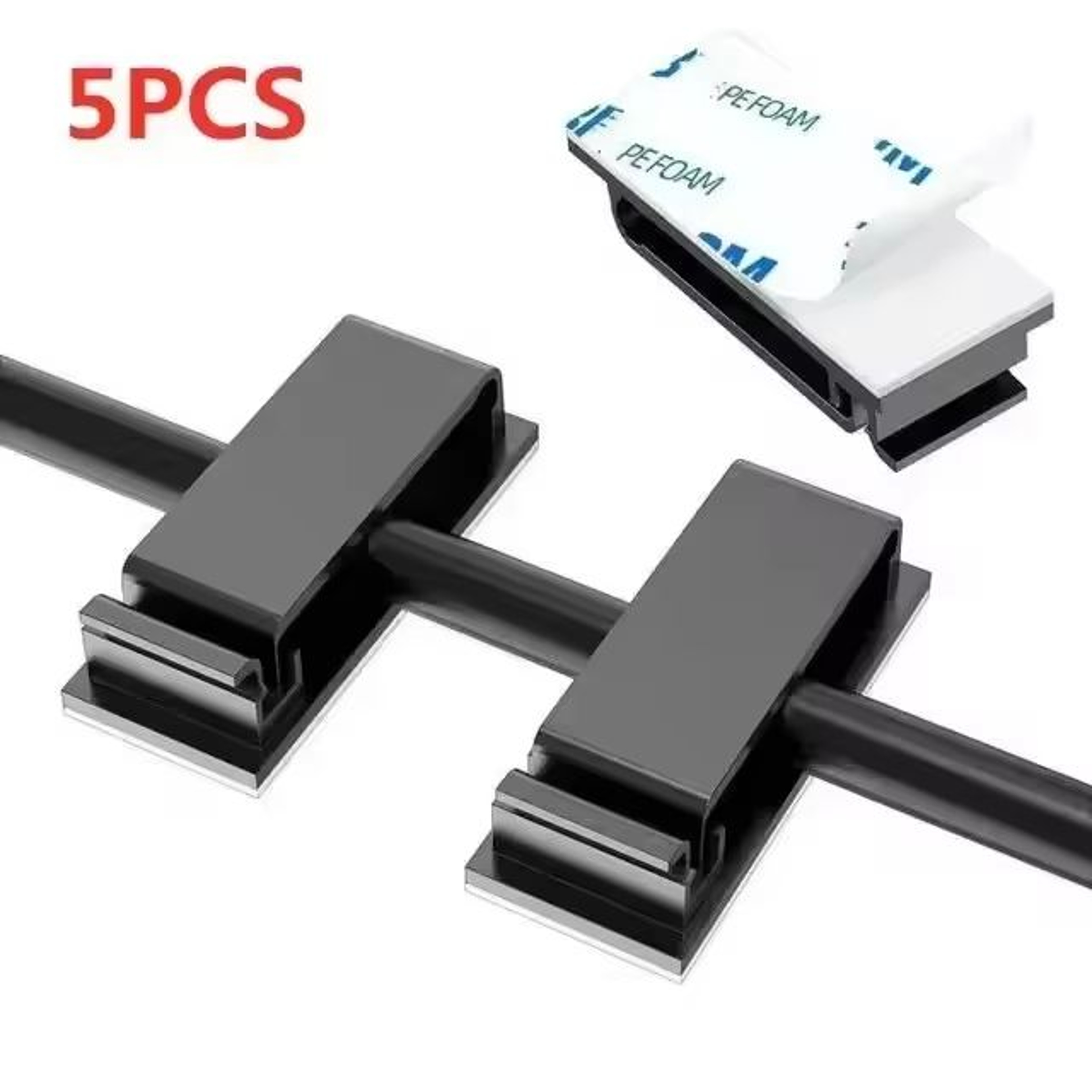 Adhesive Cable Organizer Clips For Wire Management And Protection 8