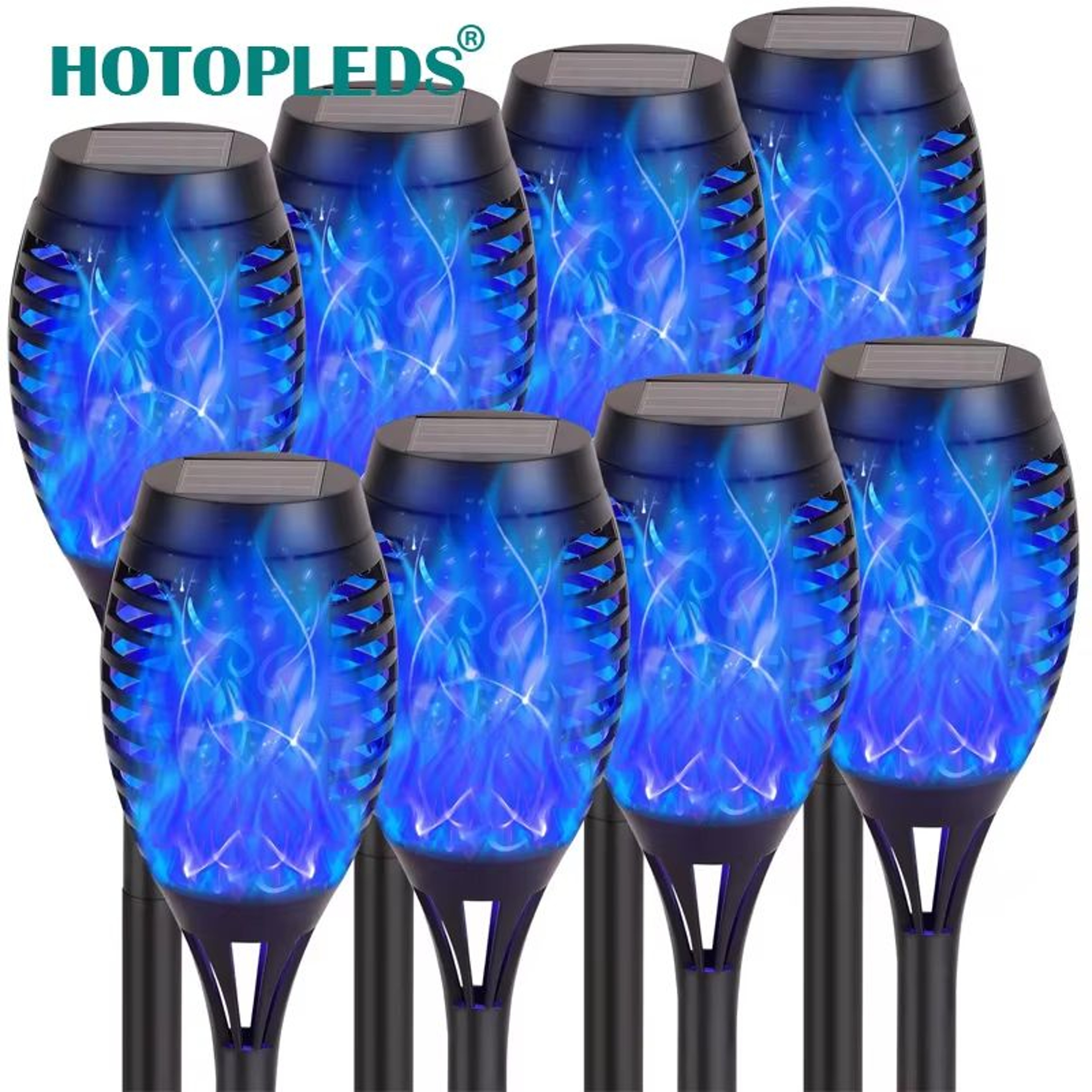 12 LED Solar Flame Torch Light Waterproof Outdoor Solar Torch Lights For Garden Yard And Pathway De 0