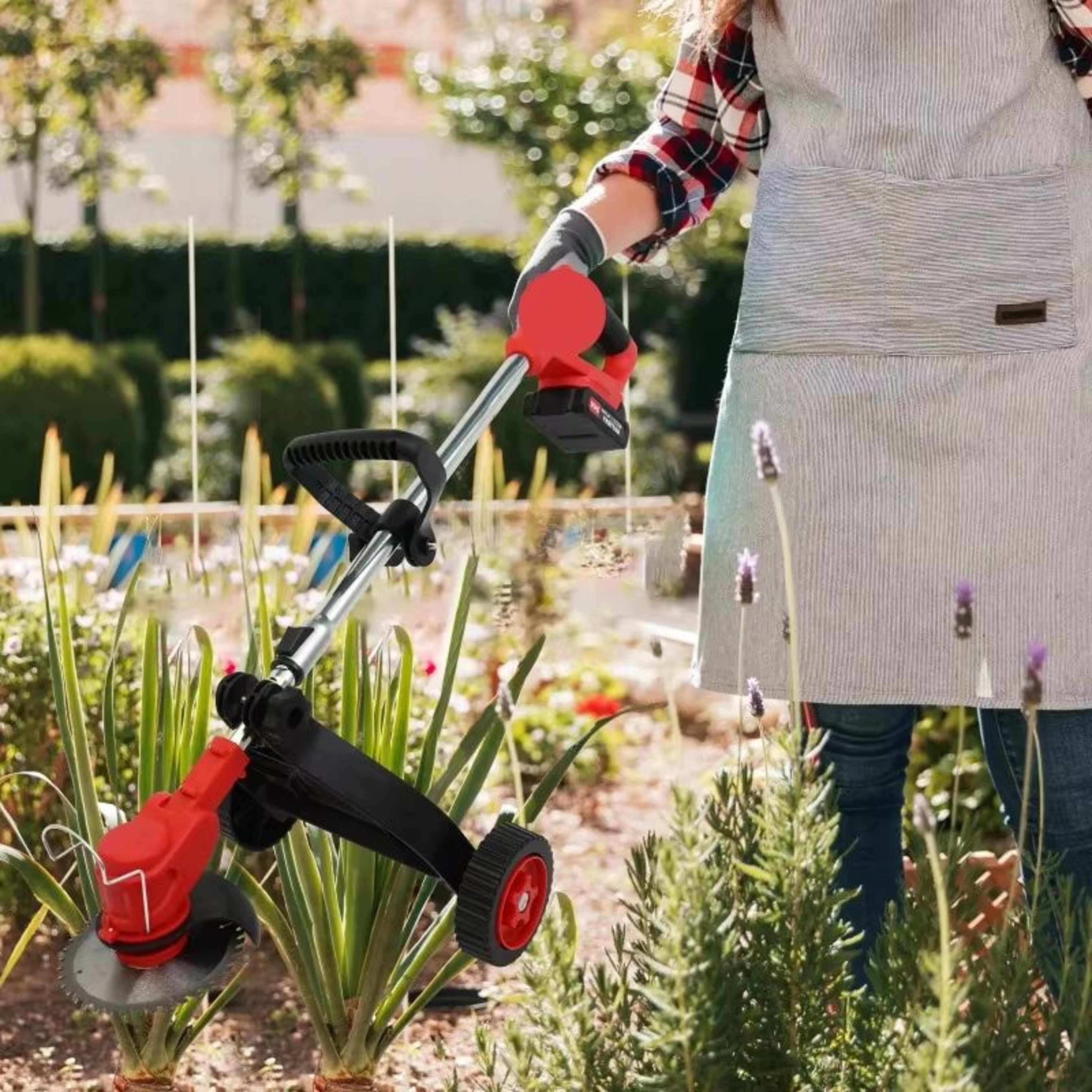 21V Cordless Weed Trimmer And Electric Lawn Edger With 1 Or 2 Batteries Handheld Garden Grass Trimm 1