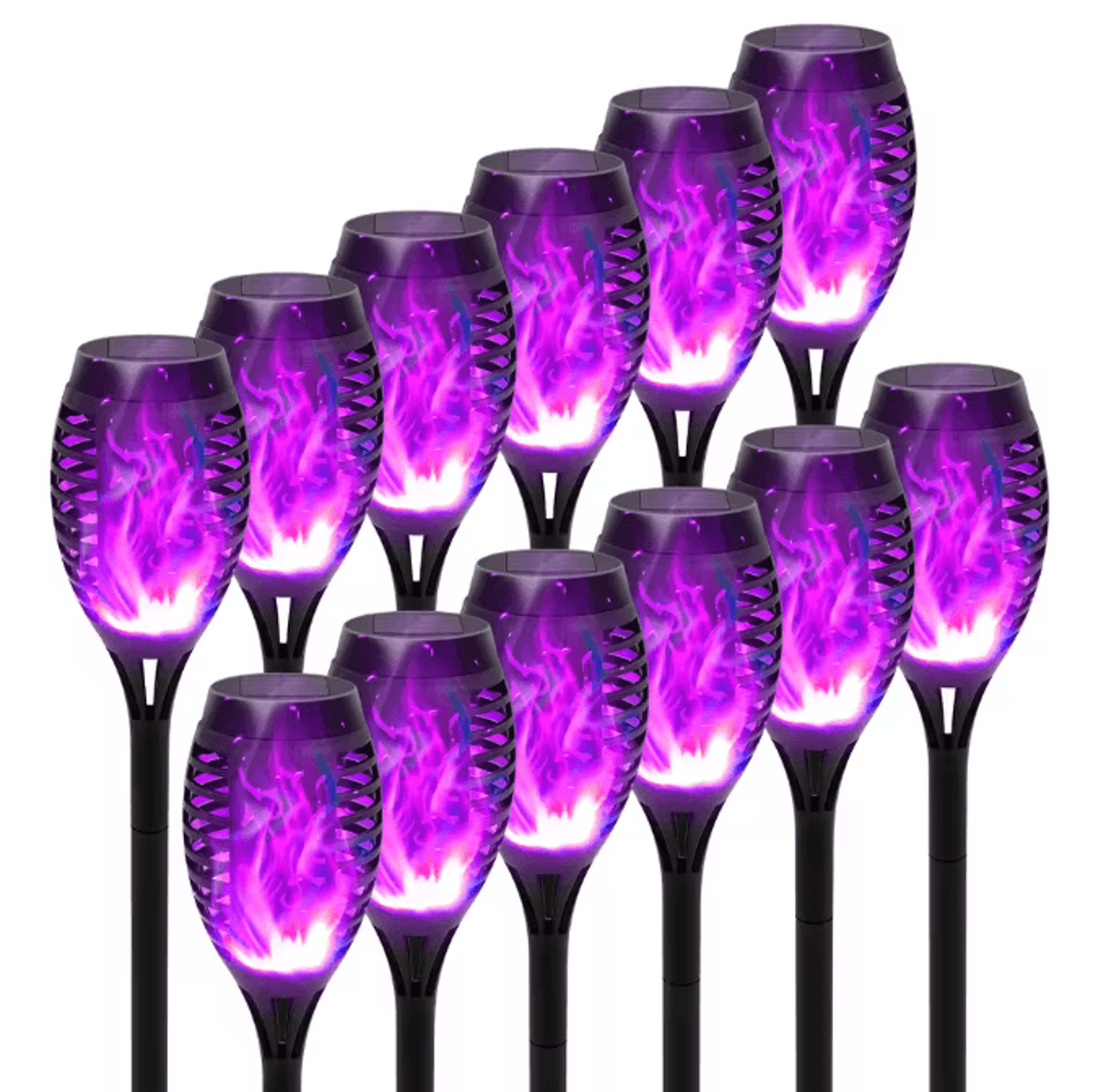 Solar Flickering Flame Outdoor Garden Light Landscape Stake Waterproof Solar Yard Decor 10