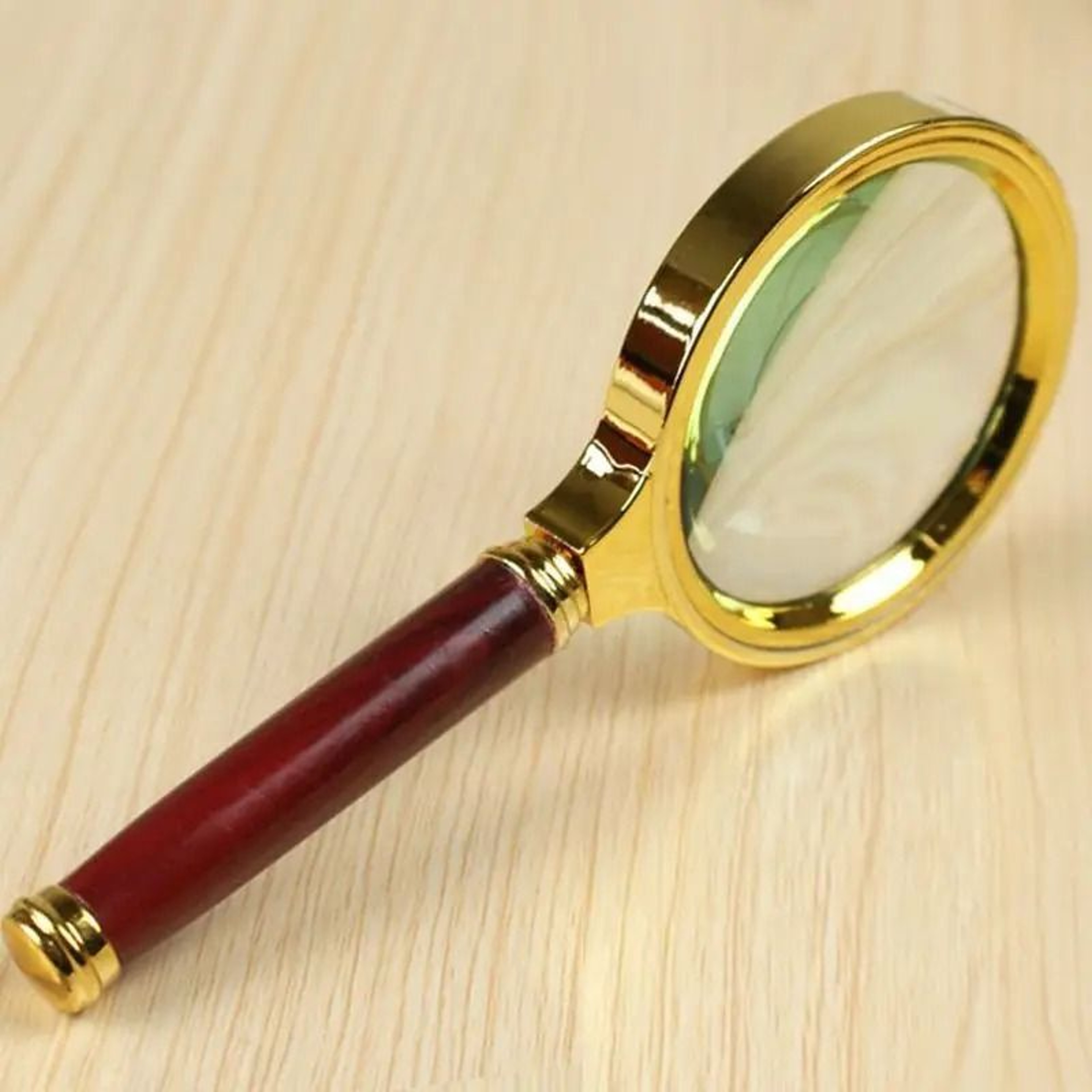 Handheld Metal 50x HighDefinition Magnifying Glass  Metal Frame Magnifier For Reading Scientific Ex