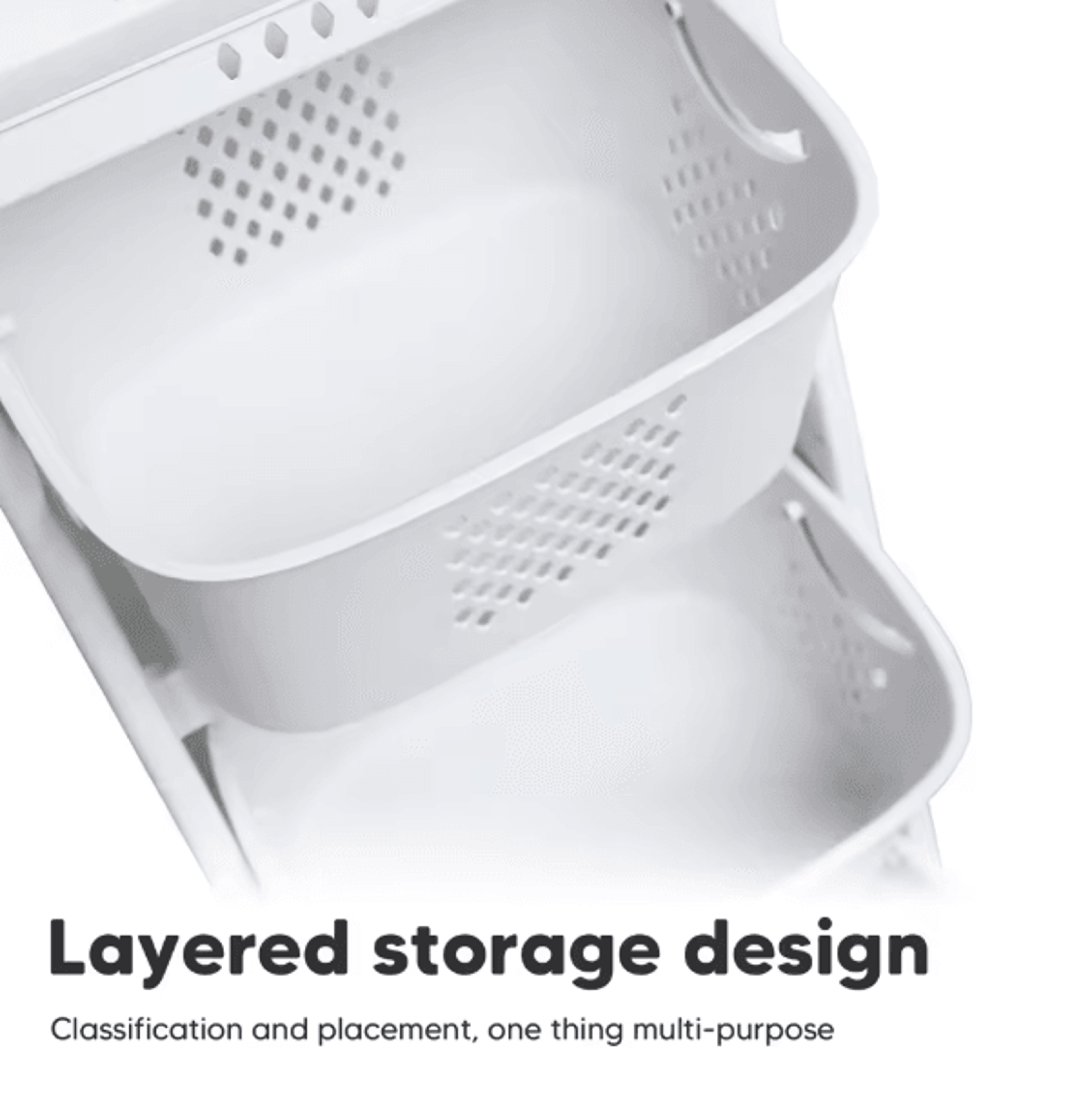 2 Or 4 Tier Rolling Laundry Hamper Cart With Removable Baskets And 360 Wheels For Easy Sorting In W