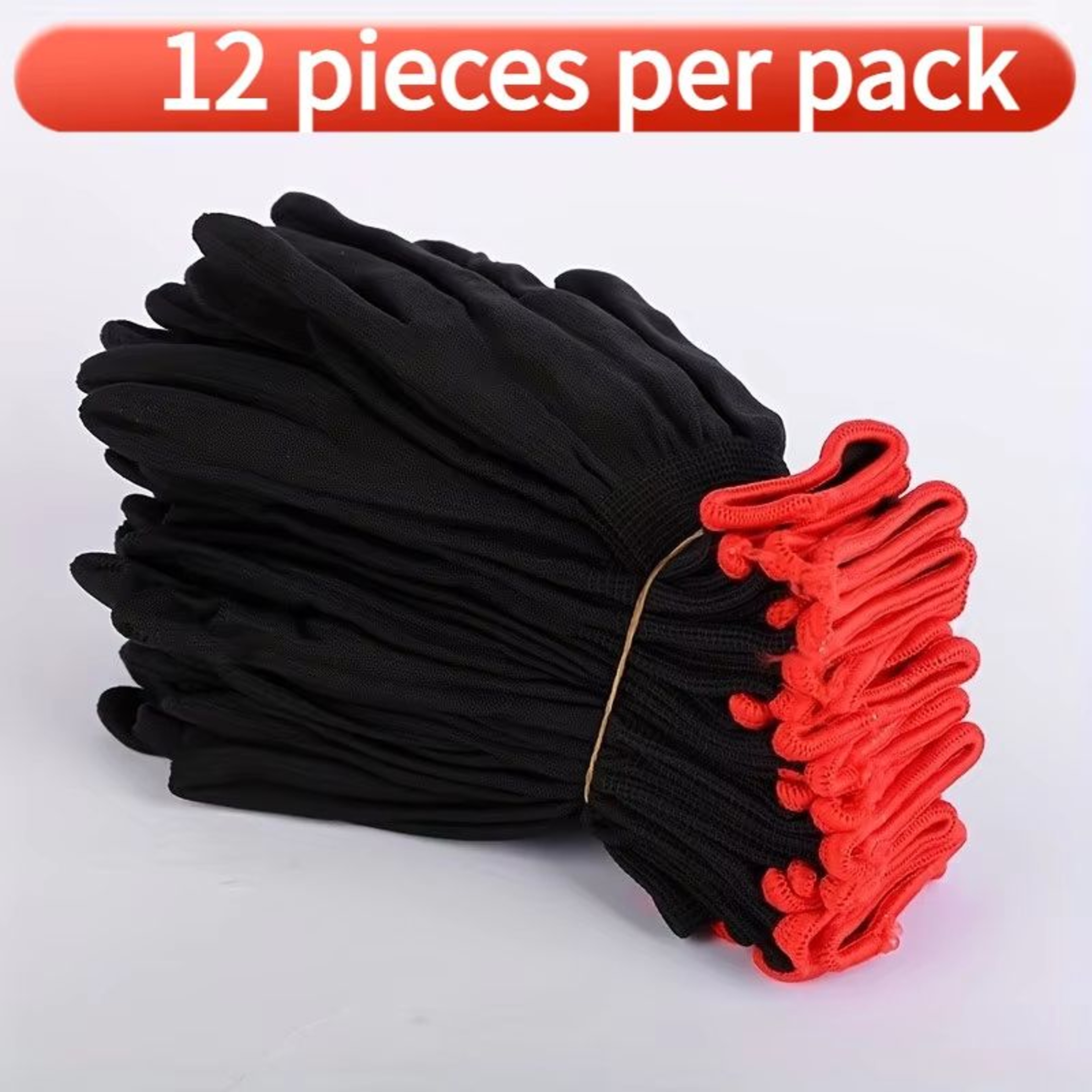 Breathable Nylon Work Gloves Uncoated Garden Gloves For Digging And Planting Lightweight FullFinger 0