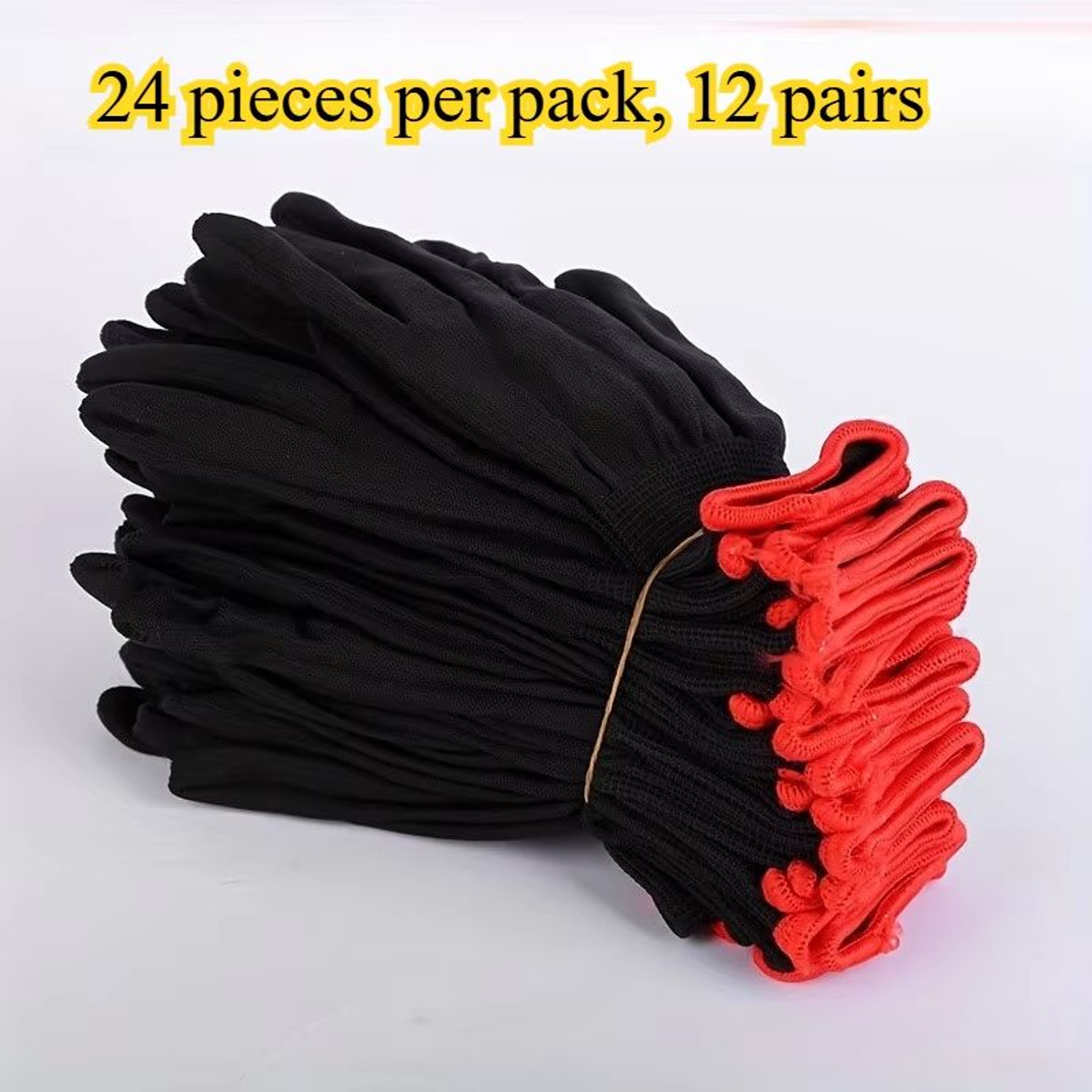 Breathable Nylon Work Gloves Uncoated Garden Gloves For Digging And Planting Lightweight FullFinger 7