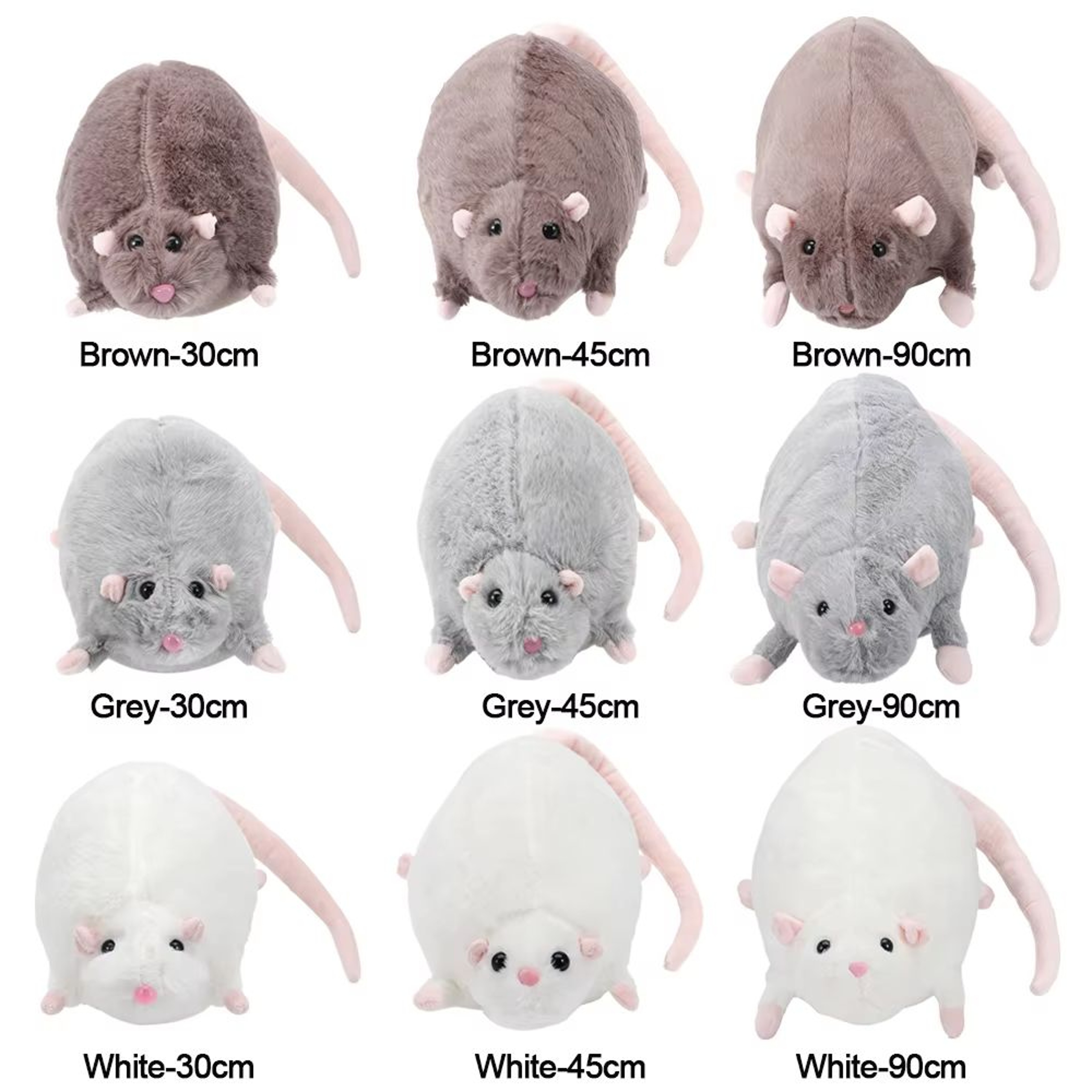 Cute Oversized Mouse Plush Doll With Flower Branch Soft Long Hug Pillow 1181in 1772in 3543in 5