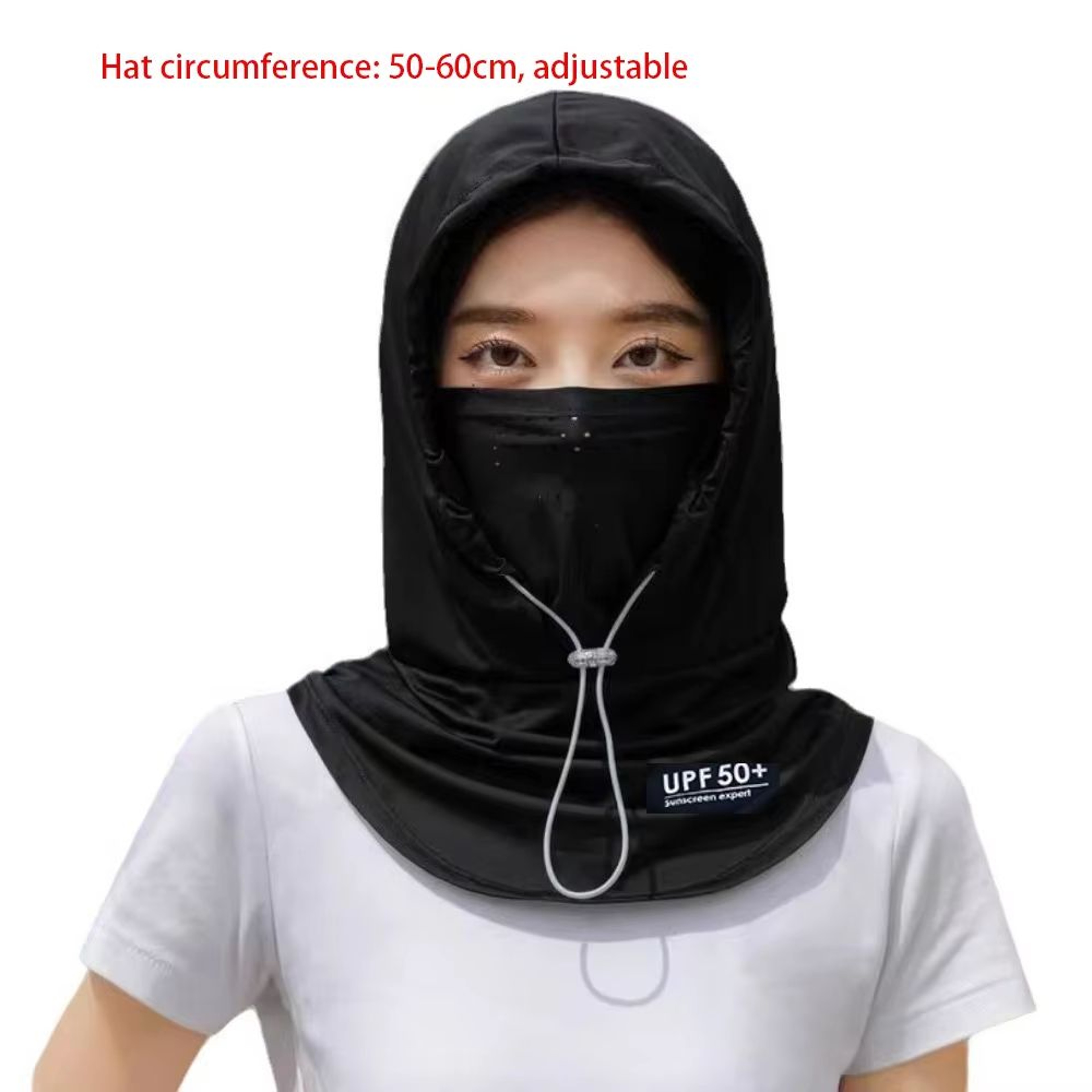 Unisex AntiUV Summer Hat With Breathable Mask Shawl  Ice Silk Outdoor Sports Cap For Beach Hiking A 5