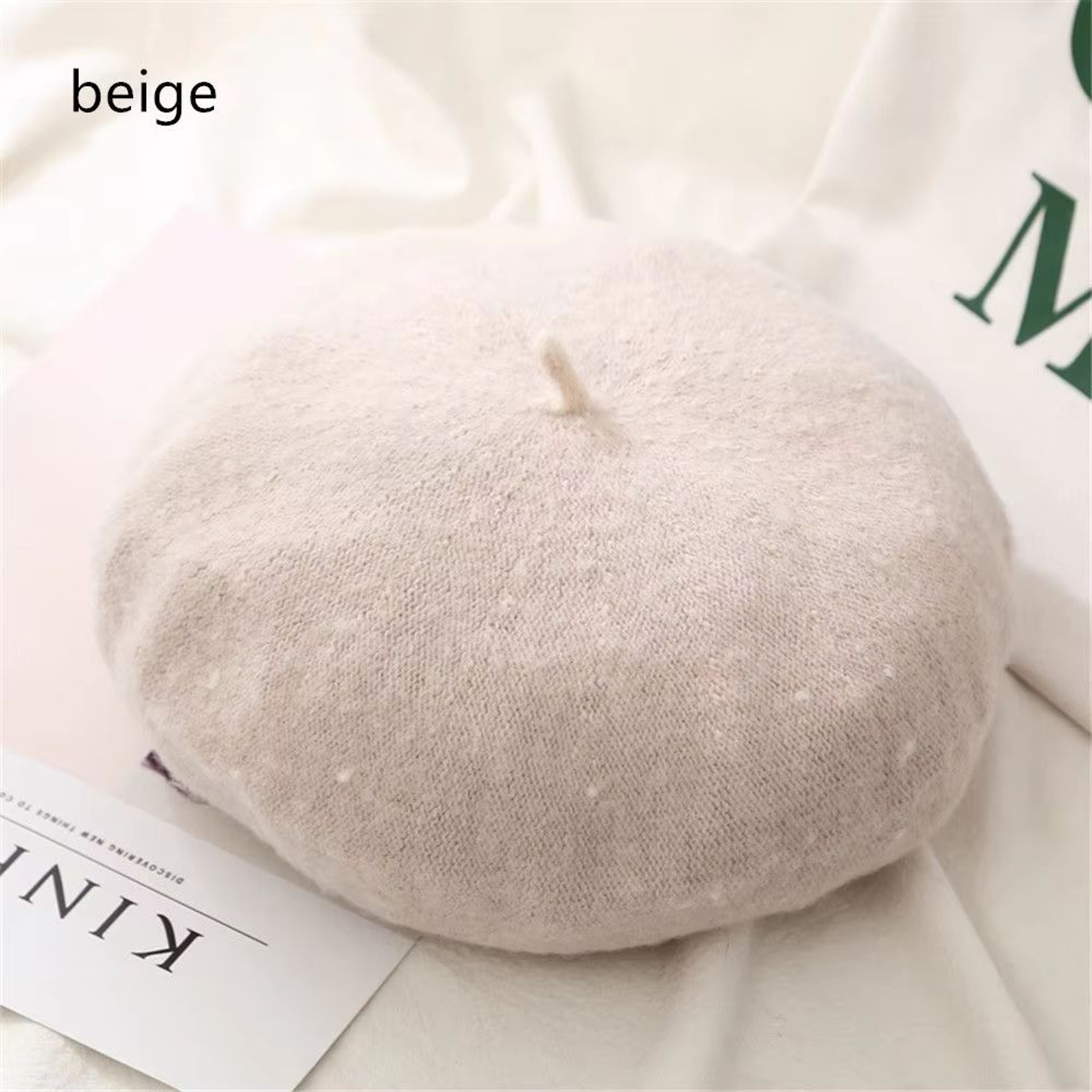 Women And Girls Wool Beret Hat Baggy Beanie Flat Cap Style Soft Felt Look For Autumn And Winter Out 10