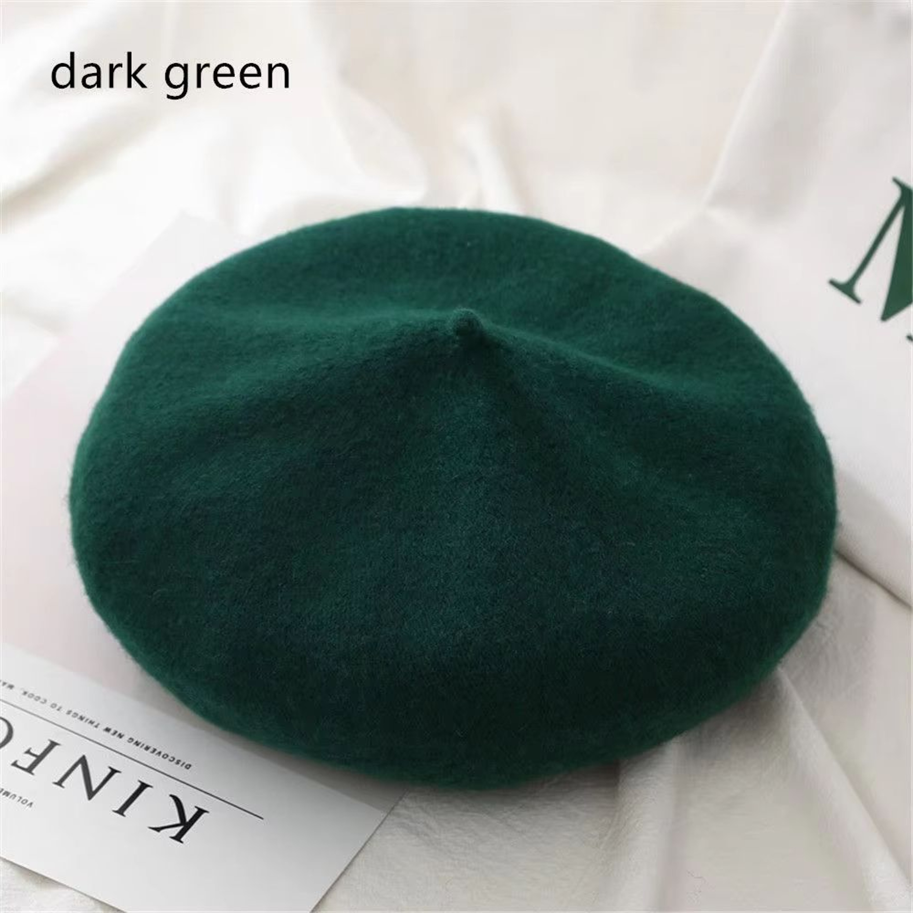 Women And Girls Wool Beret Hat Baggy Beanie Flat Cap Style Soft Felt Look For Autumn And Winter Out 19