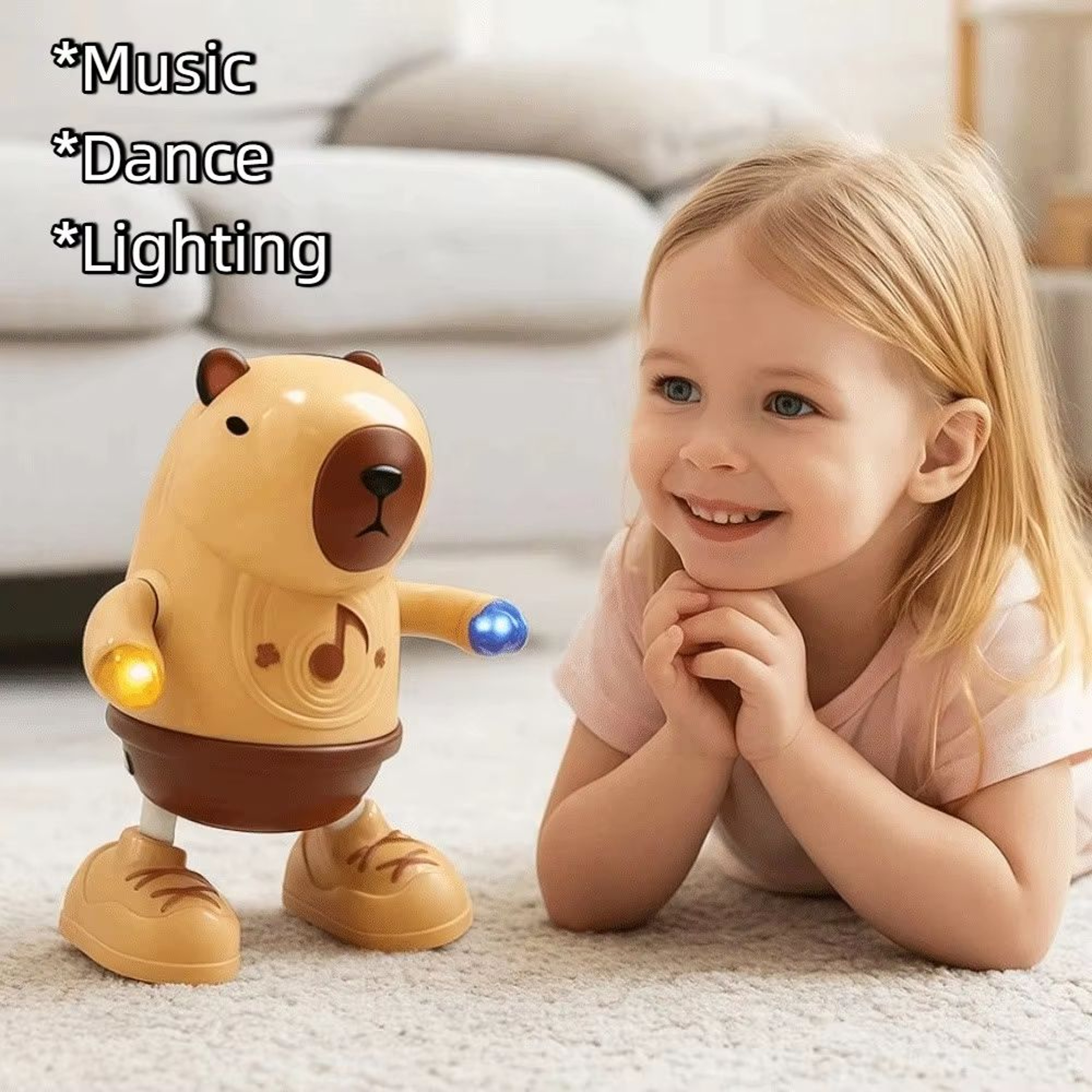 CapyBoogie Electric Dancing Capybara Toy With Music And Lights 3
