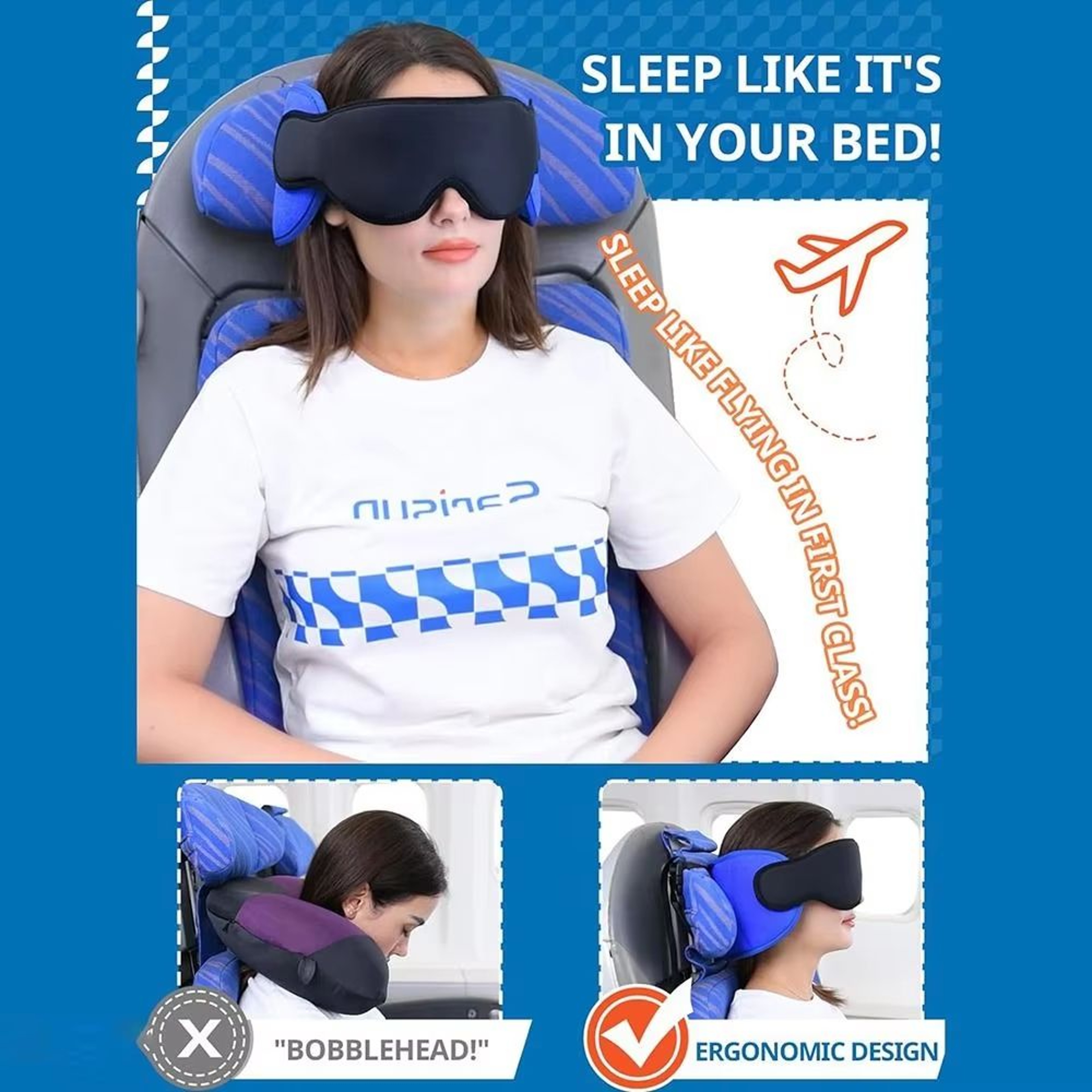 3D Contoured Travel Sleep Mask With Zero Eye Pressure And Total Blackout 1
