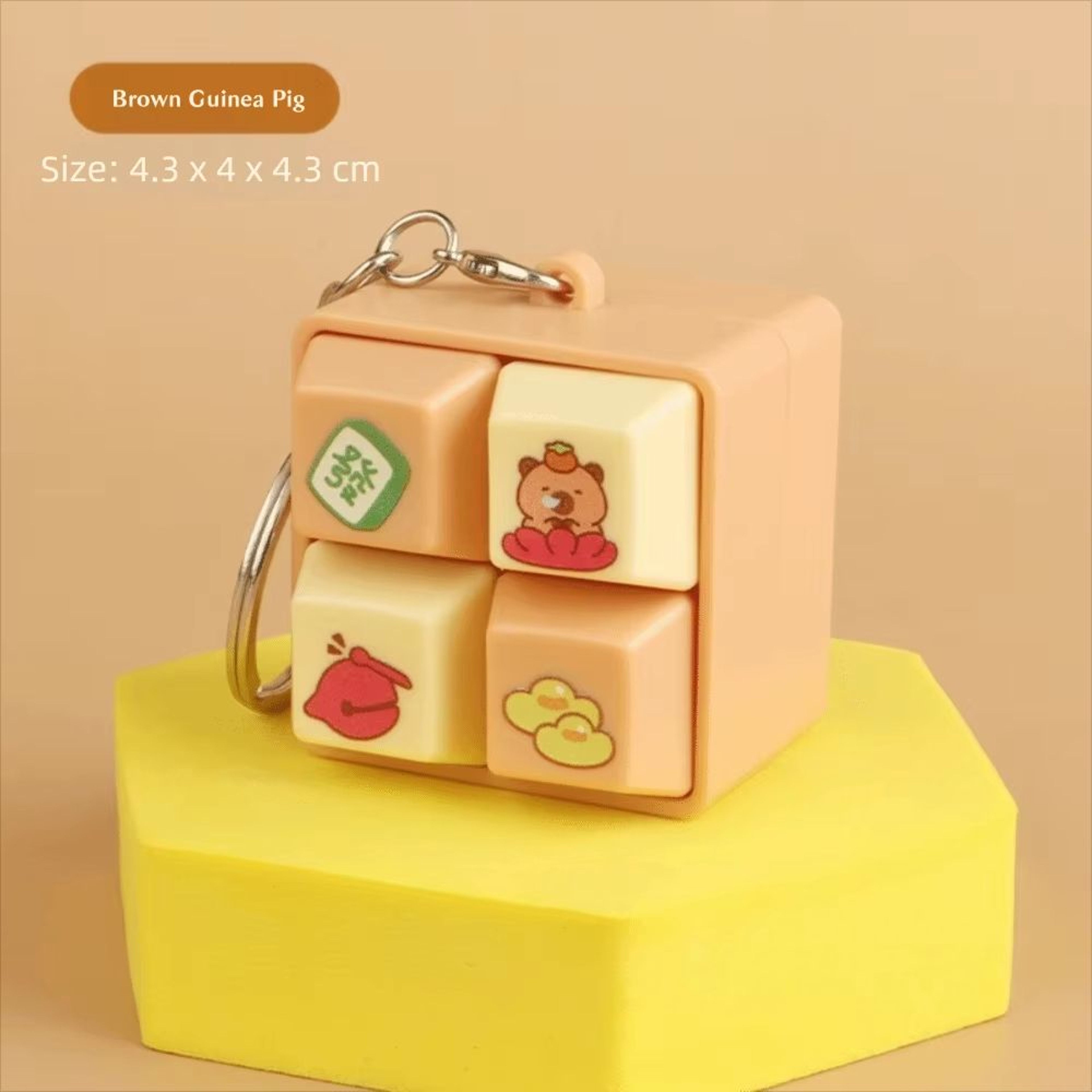Fun Cartoon Squeeze Music FourSquare Merit Button Keychain 8