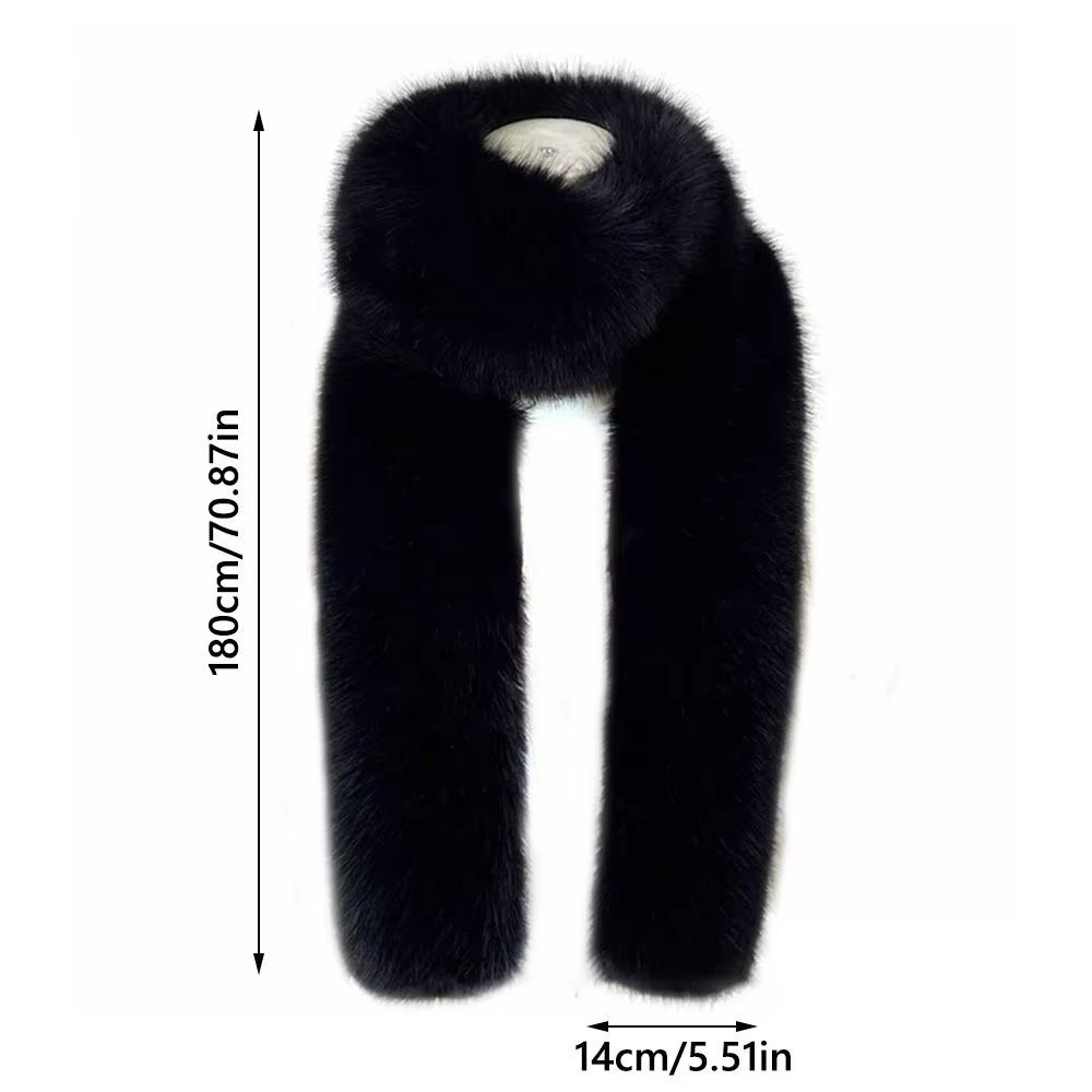 Luxury Plush Fake Fur Long Scarf 7087in Soft Winter Wrap  Shawl 5