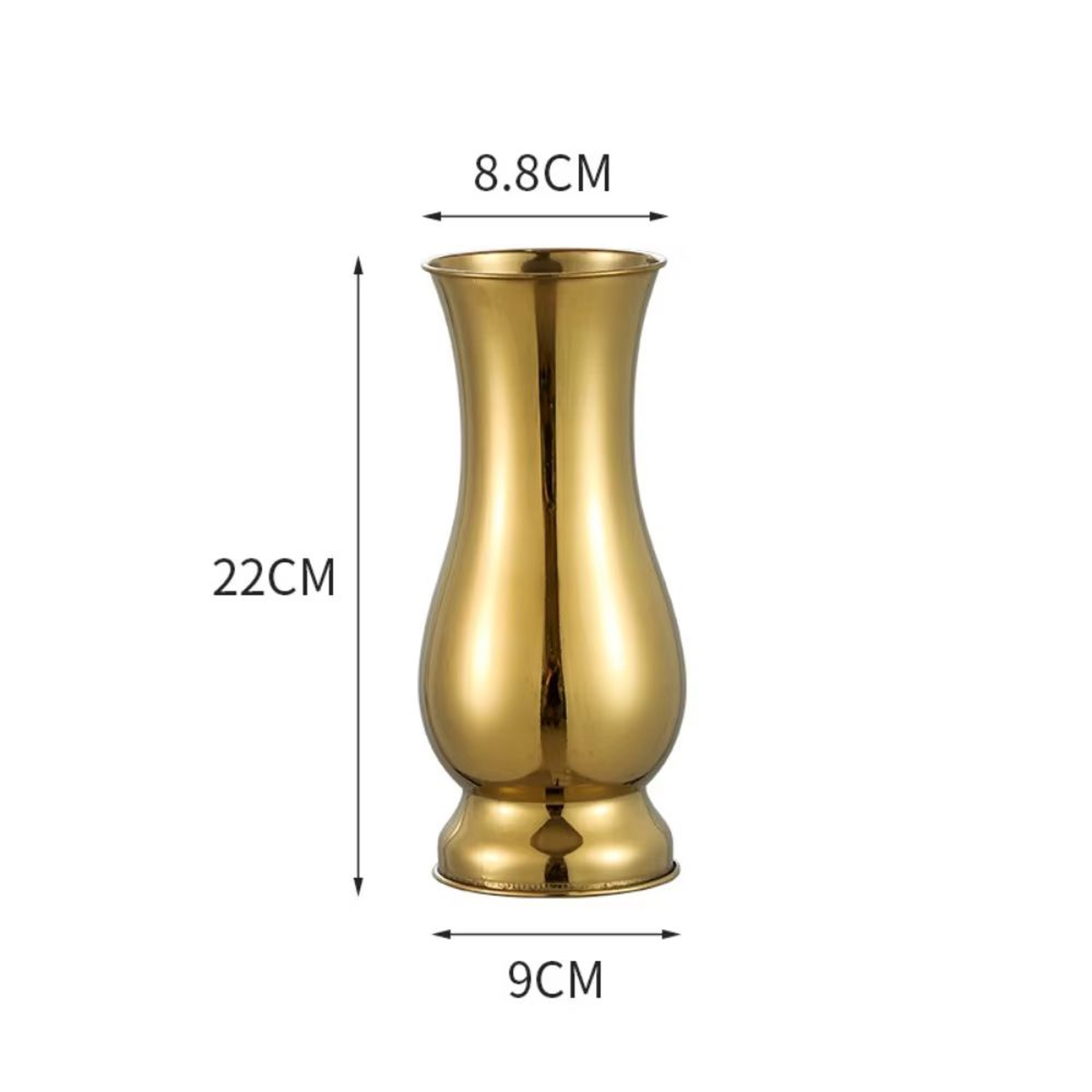Golden Stainless Steel Flower Vase Decorative Centerpiece For Home  Garden 9