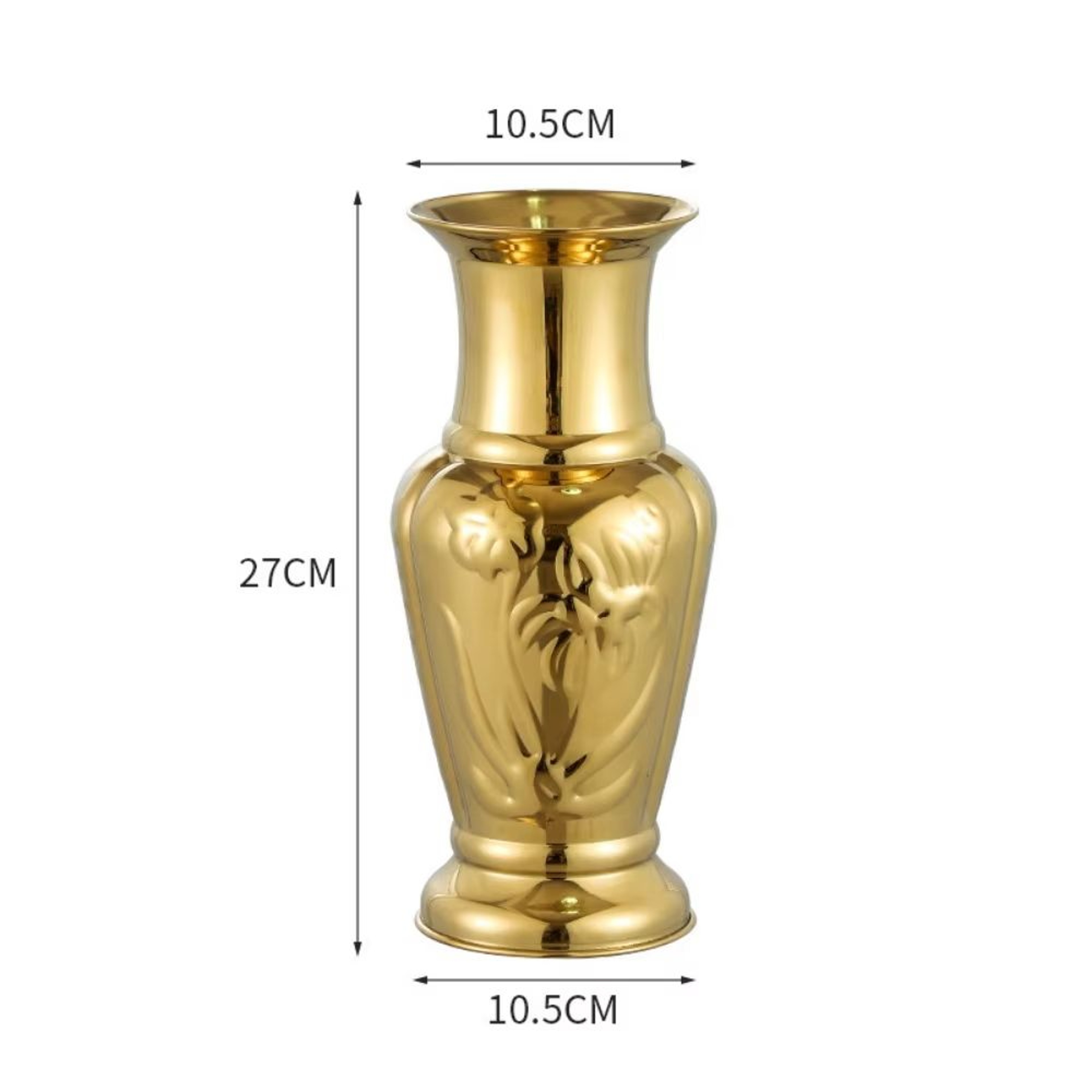 Golden Stainless Steel Flower Vase Decorative Centerpiece For Home  Garden 11