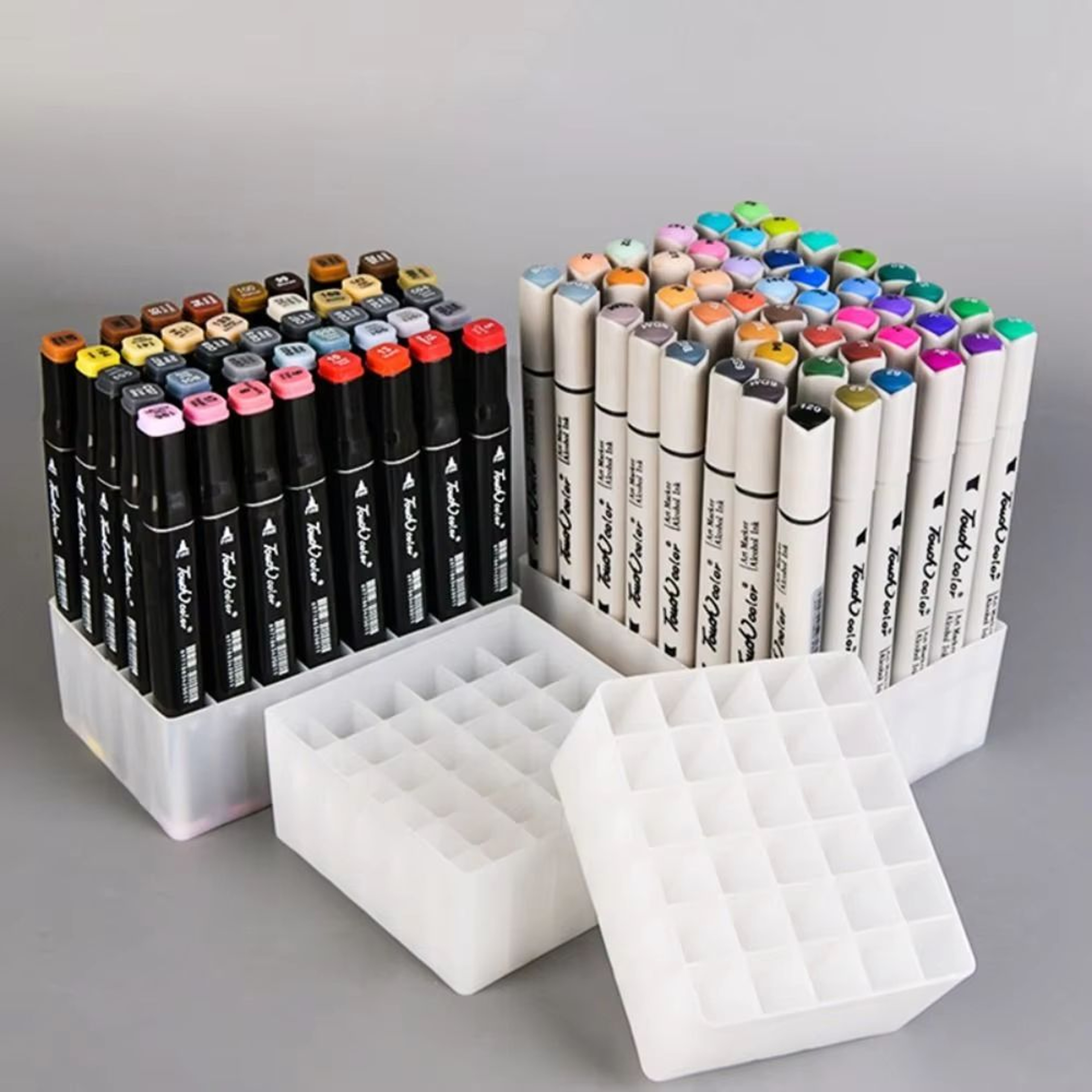 LargeCapacity Marker  Brush Pen Holder With 123040 Slots Table Organizer 4