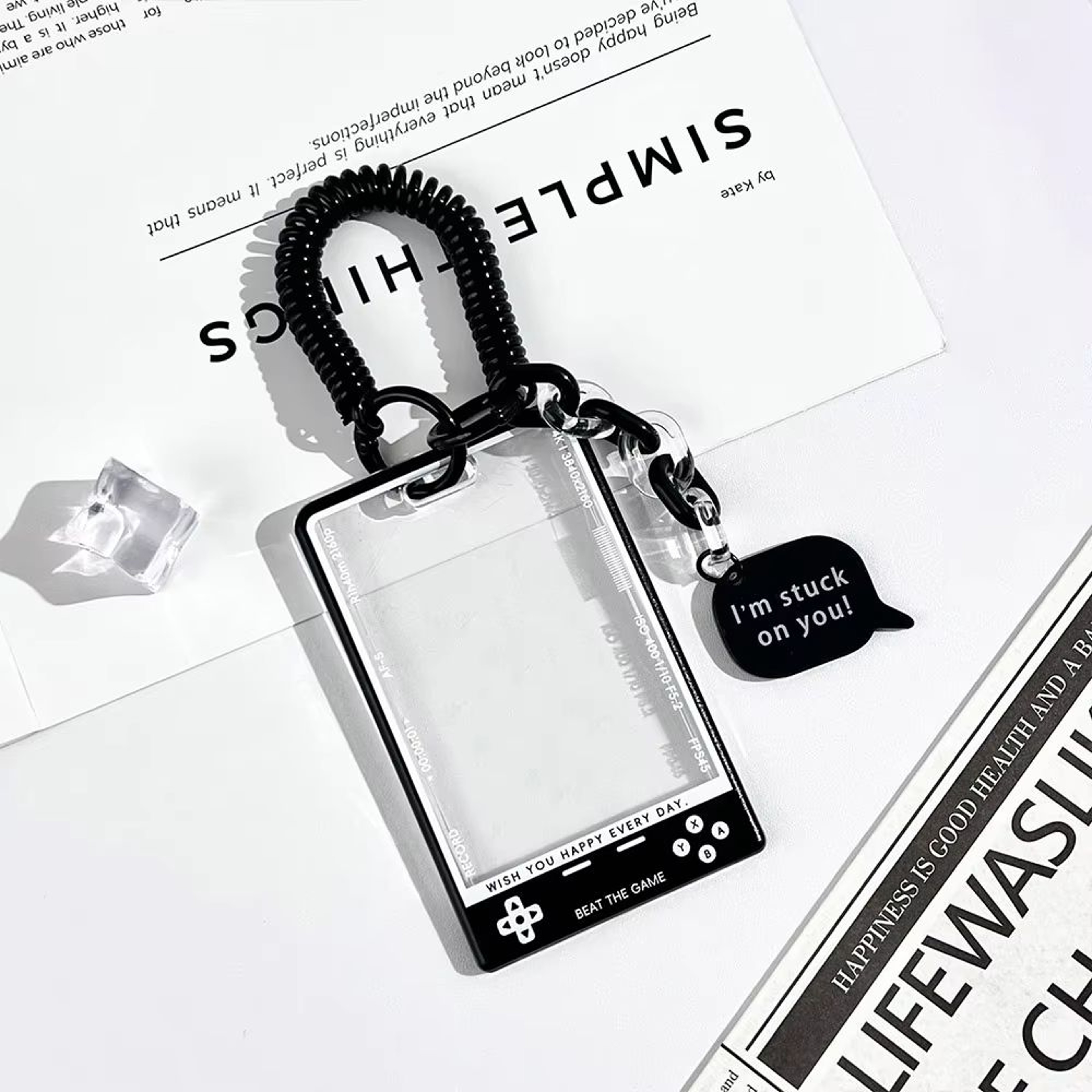 Transparent Kpop Photocard Holder With Lanyard Student ID Card Protector Display Case 11