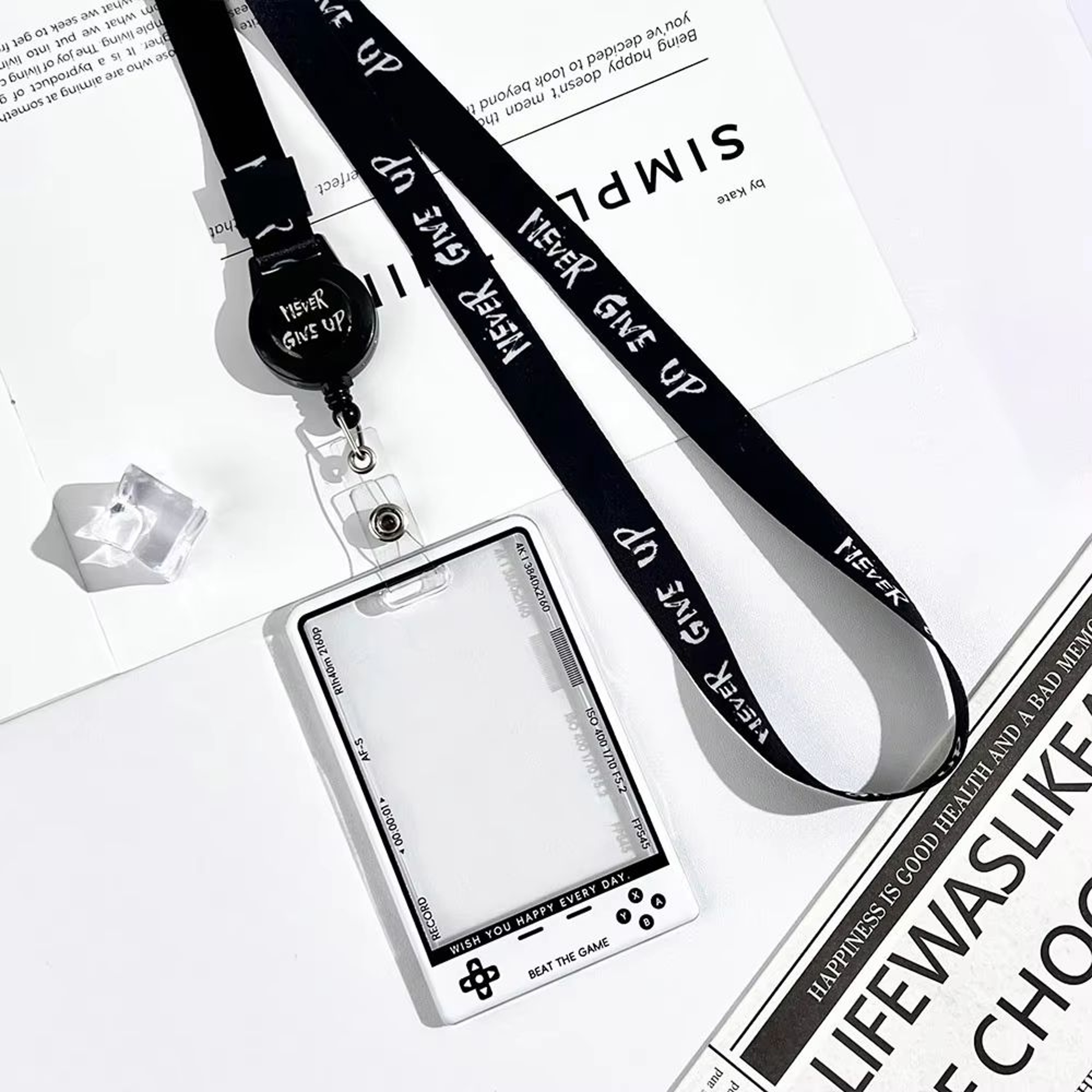 Transparent Kpop Photocard Holder With Lanyard Student ID Card Protector Display Case 12