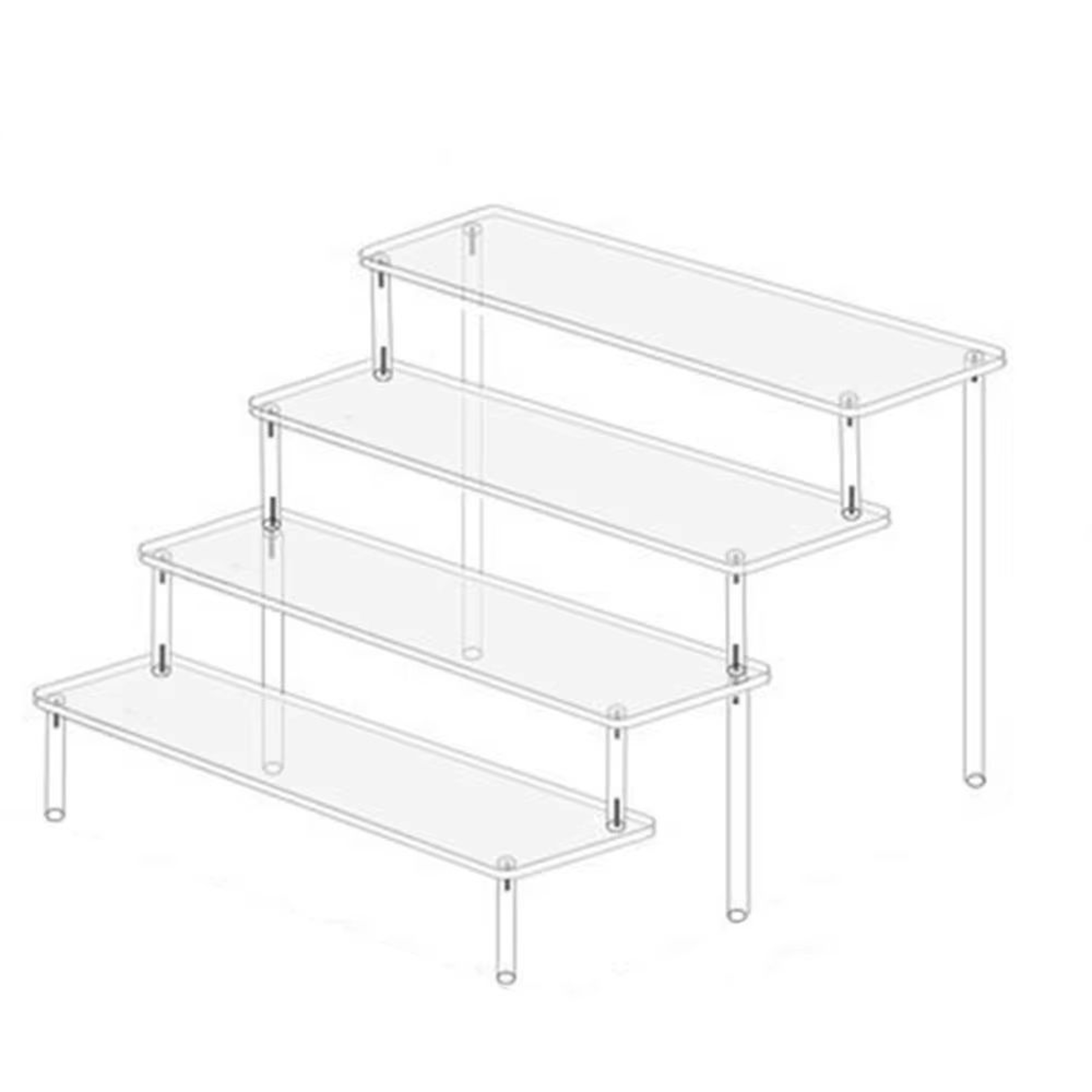 Acrylic Display Stand 15 Tier Transparent Rack For Cupcakes Perfume Dolls  Collectibles 9