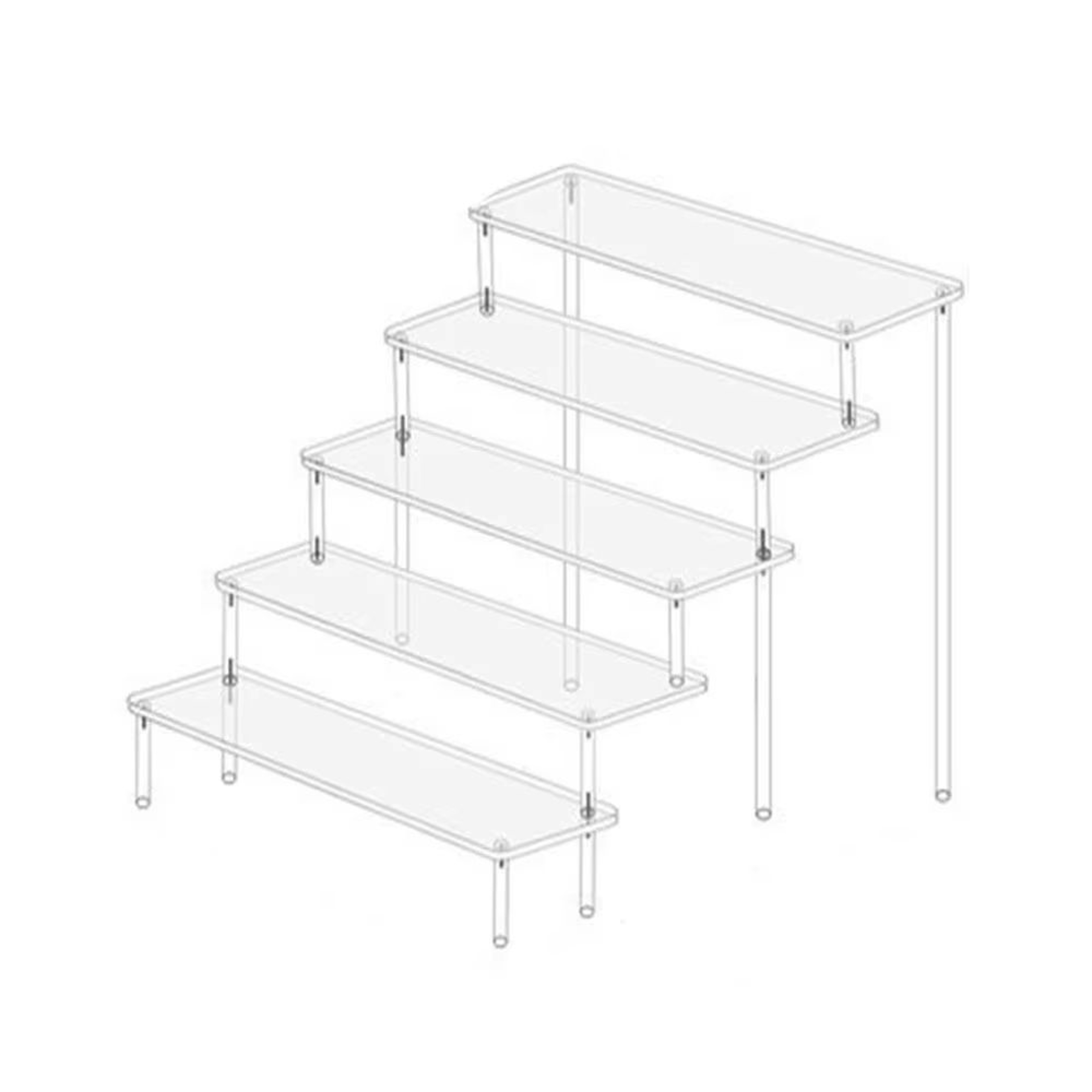 Acrylic Display Stand 15 Tier Transparent Rack For Cupcakes Perfume Dolls  Collectibles 20