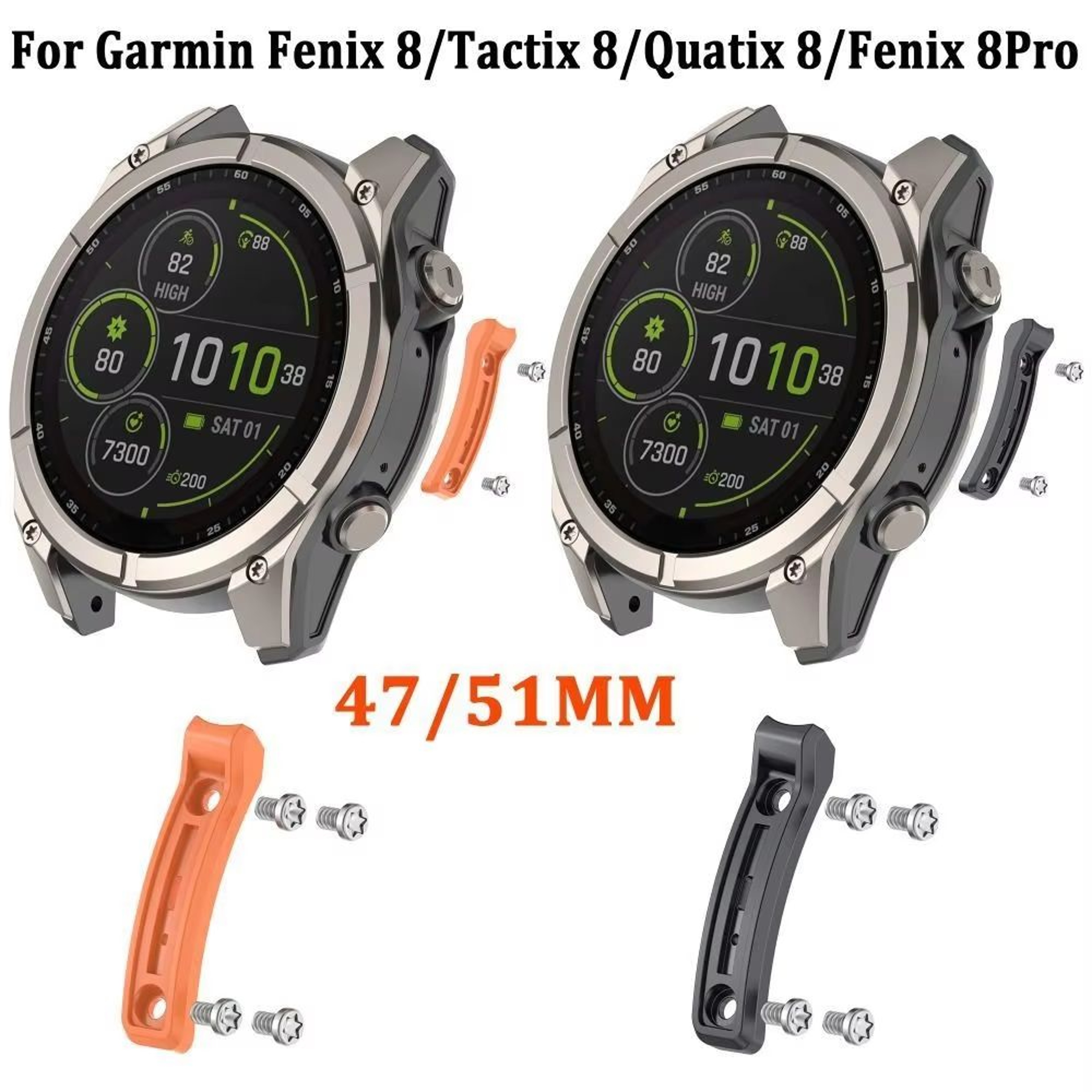 Lightweight Metal Watch Bumper Decorative AntiCollision Strip For Garmin Fenix 8  Tactix 8  Quatix  0