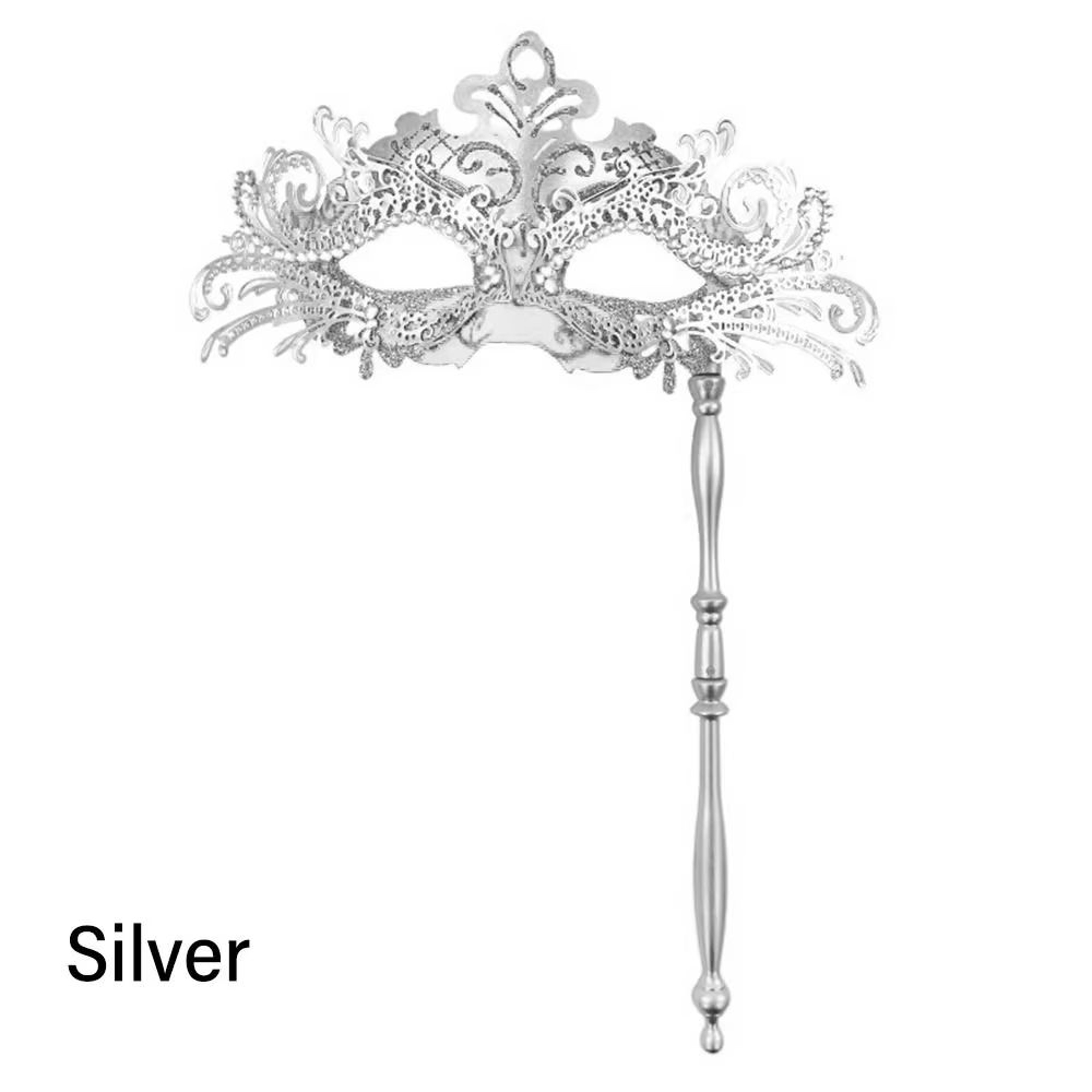 Handheld Venetian Masquerade Mask Elegant Party Costume Accessory 6