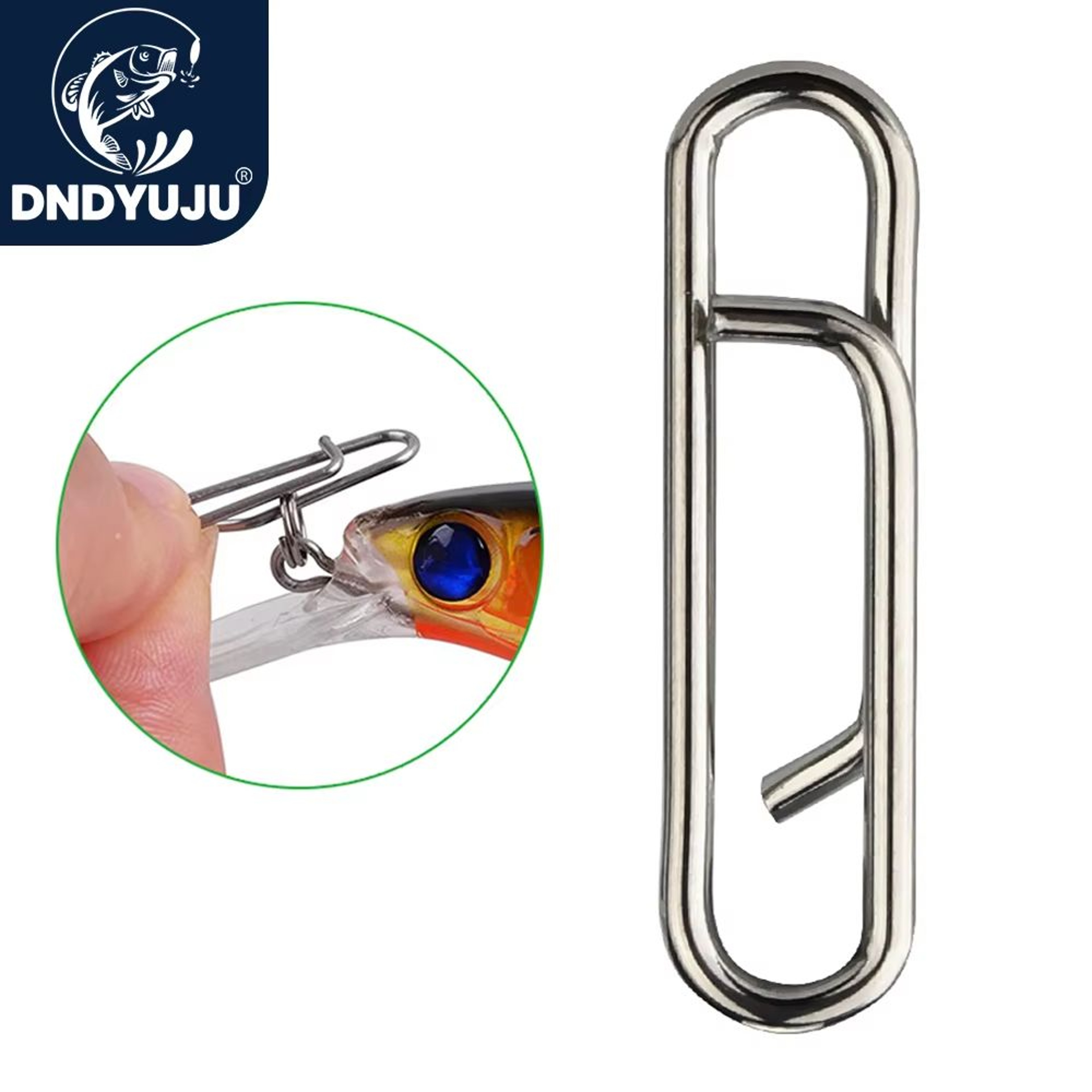 304 Stainless Steel Fishing Lure Snap Swivel Interlock Pin Connector Set 30100pcs 0