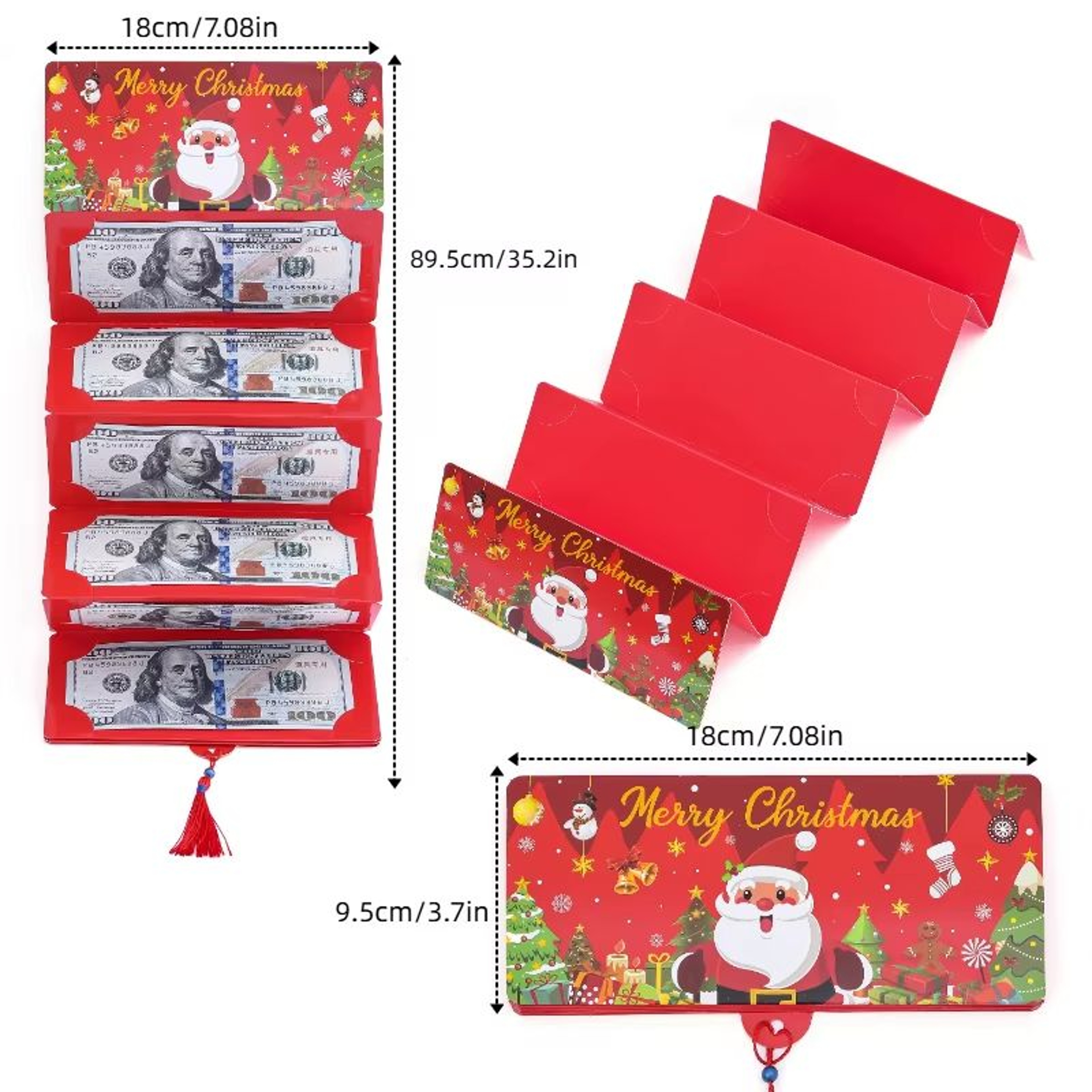 Christmas Red Envelope Money  Gift Card Holder  Festive Wallet 2