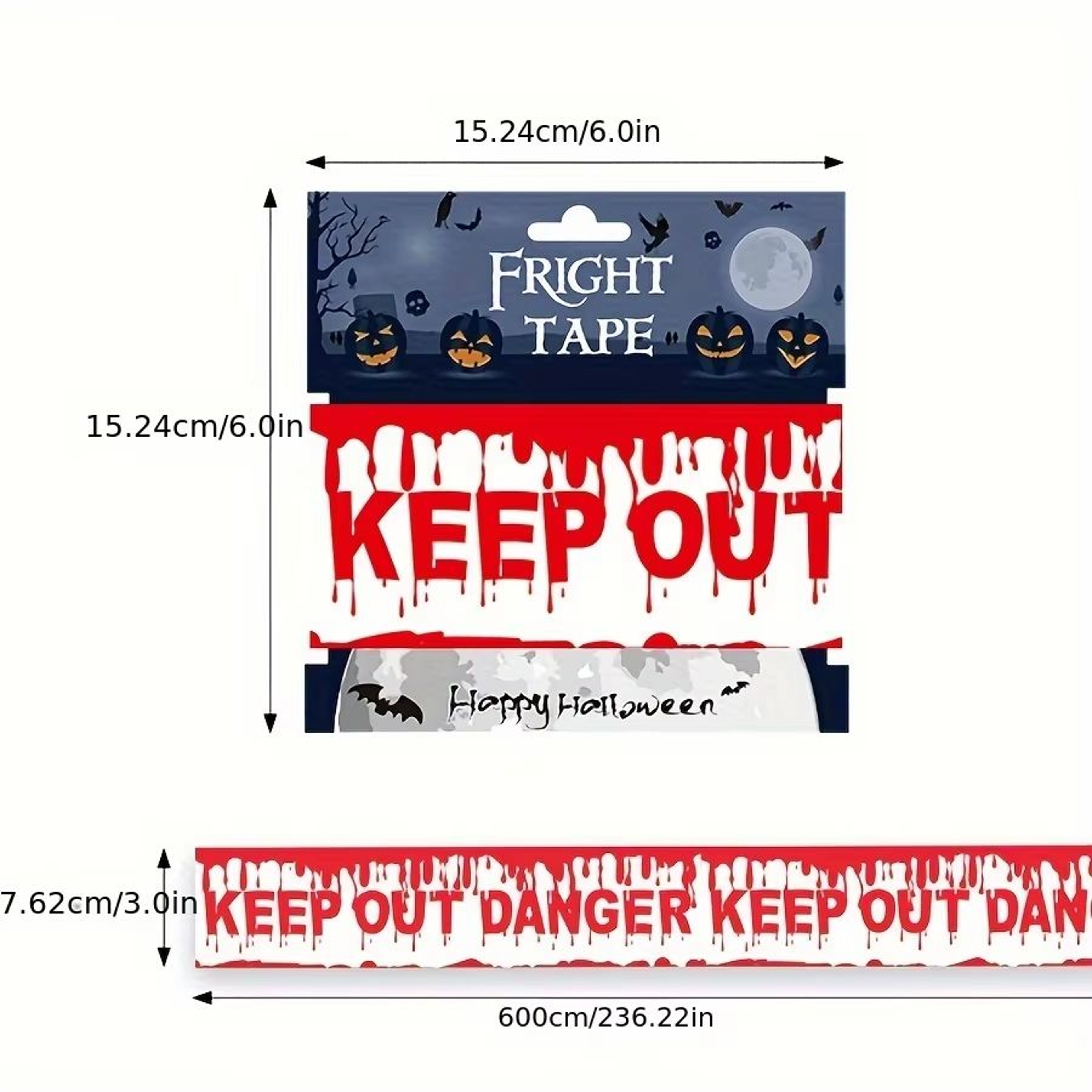 Halloween Warning Tape Decoration Strip For Haunted Houses  Parties 8