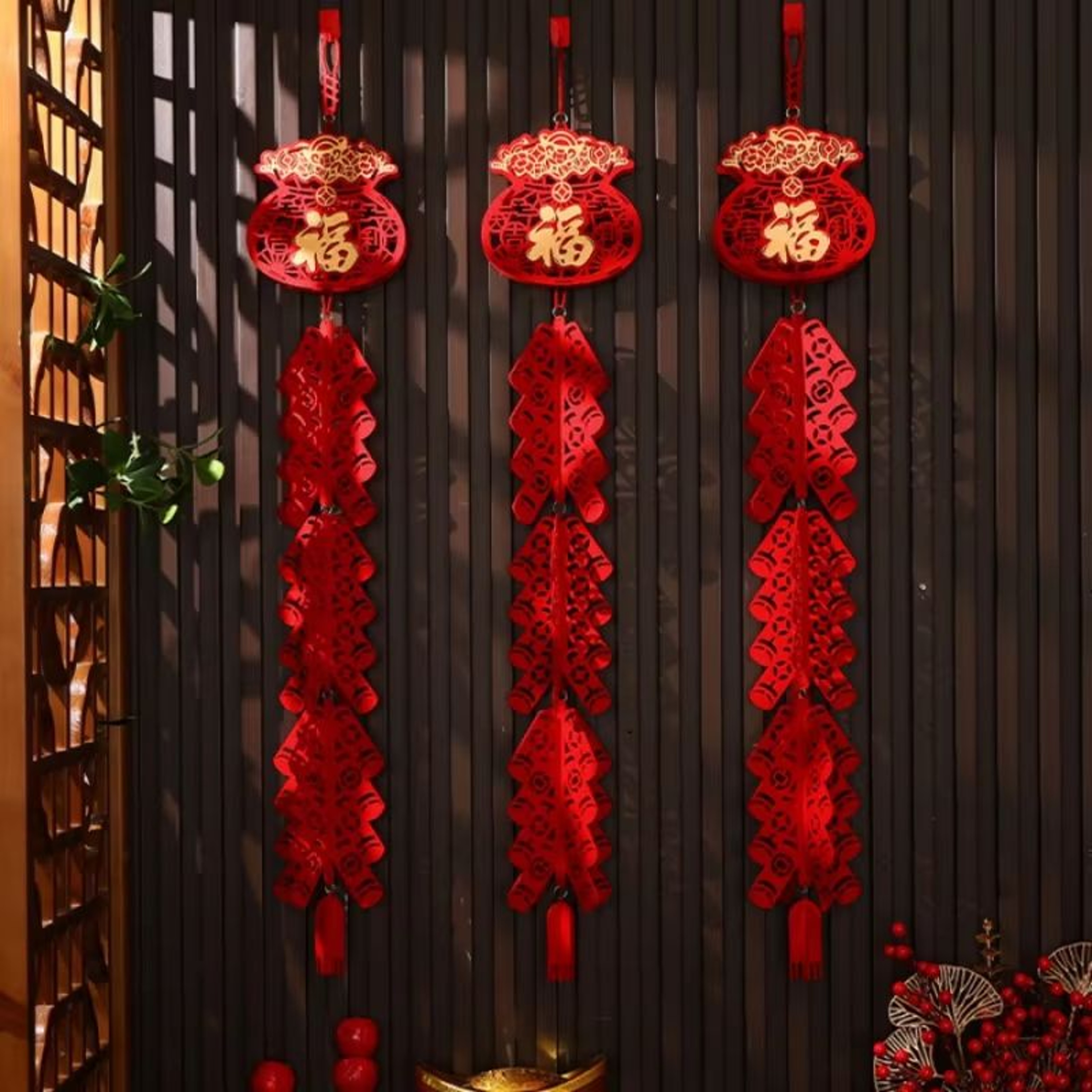 2026 Chinese New Year Hanging Firecracker  Fu Character Decoration 2