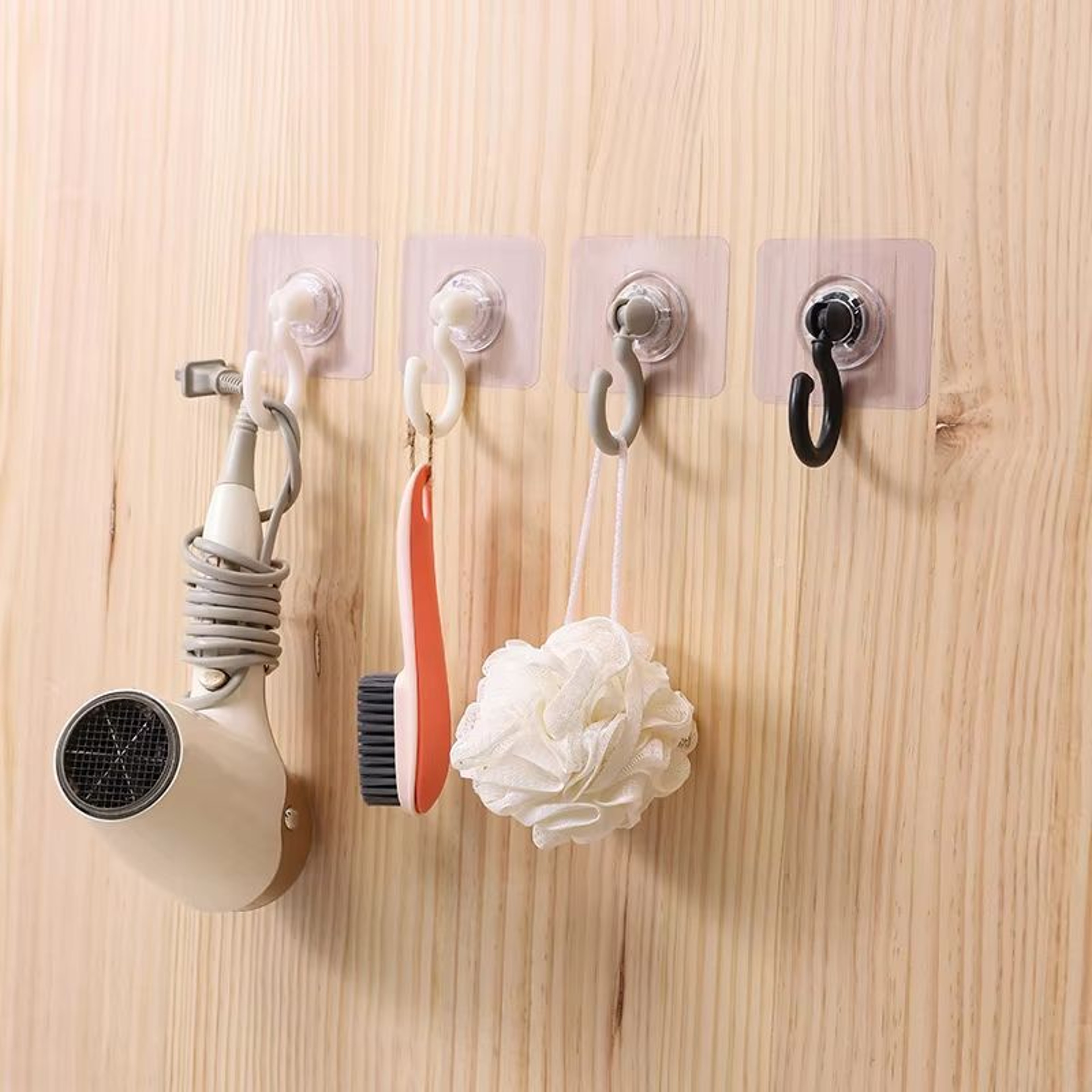 NoDrill Rotating Ceiling Hooks 3Pack Adhesive Wall And Door Hangers 3