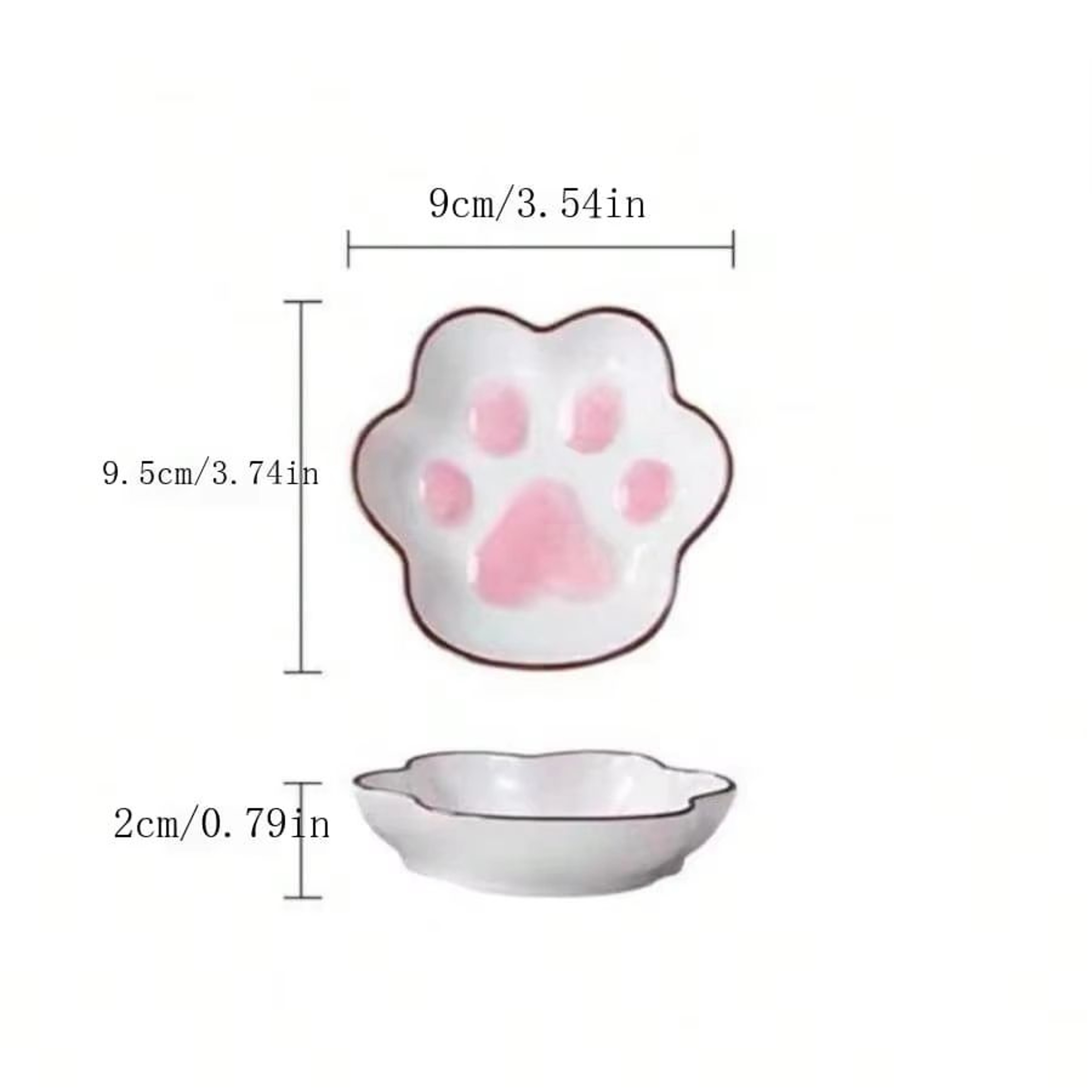 Japanese Cat Paw Dipping Sauce Dish  Cute Ceramic Seasoning Plate For Soy Sauce  Condiments 5
