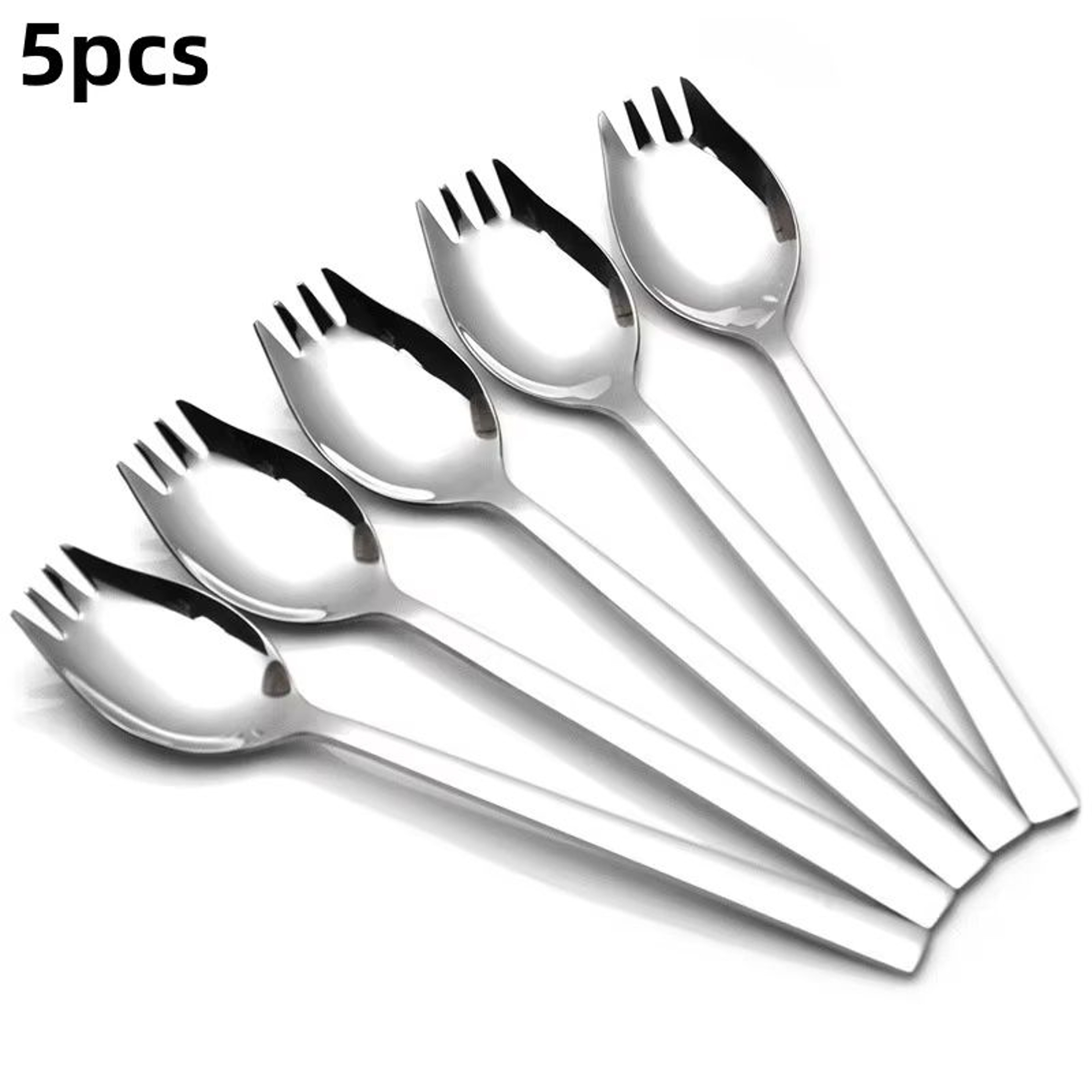 MultiFunctional Stainless Steel Spoon  Fork Set  Tableware For Noodles Fruit  Salad 6