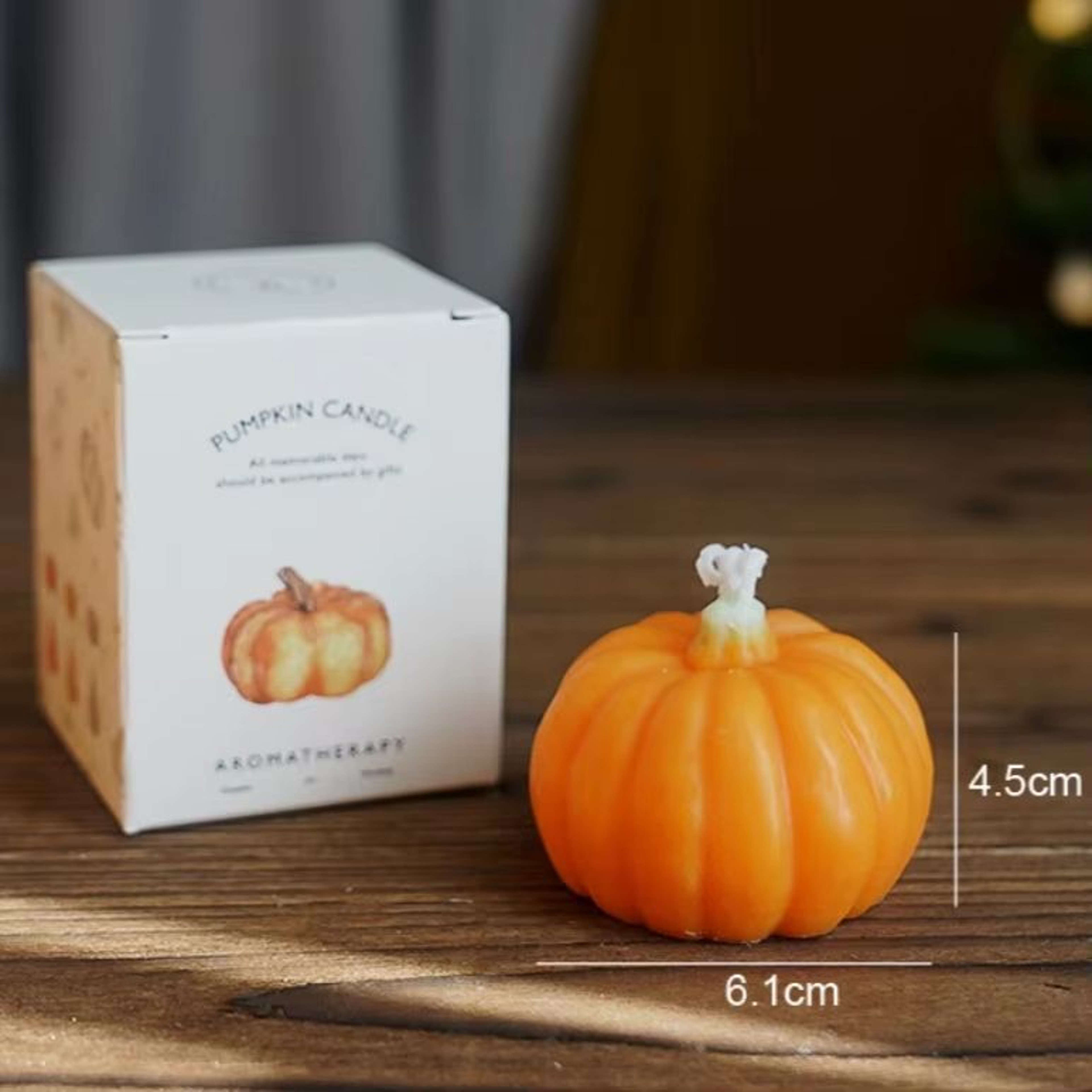 Pink  Orange Pumpkin Shaped Scented Candle  Autumn Decor  Party Favor Gift 7