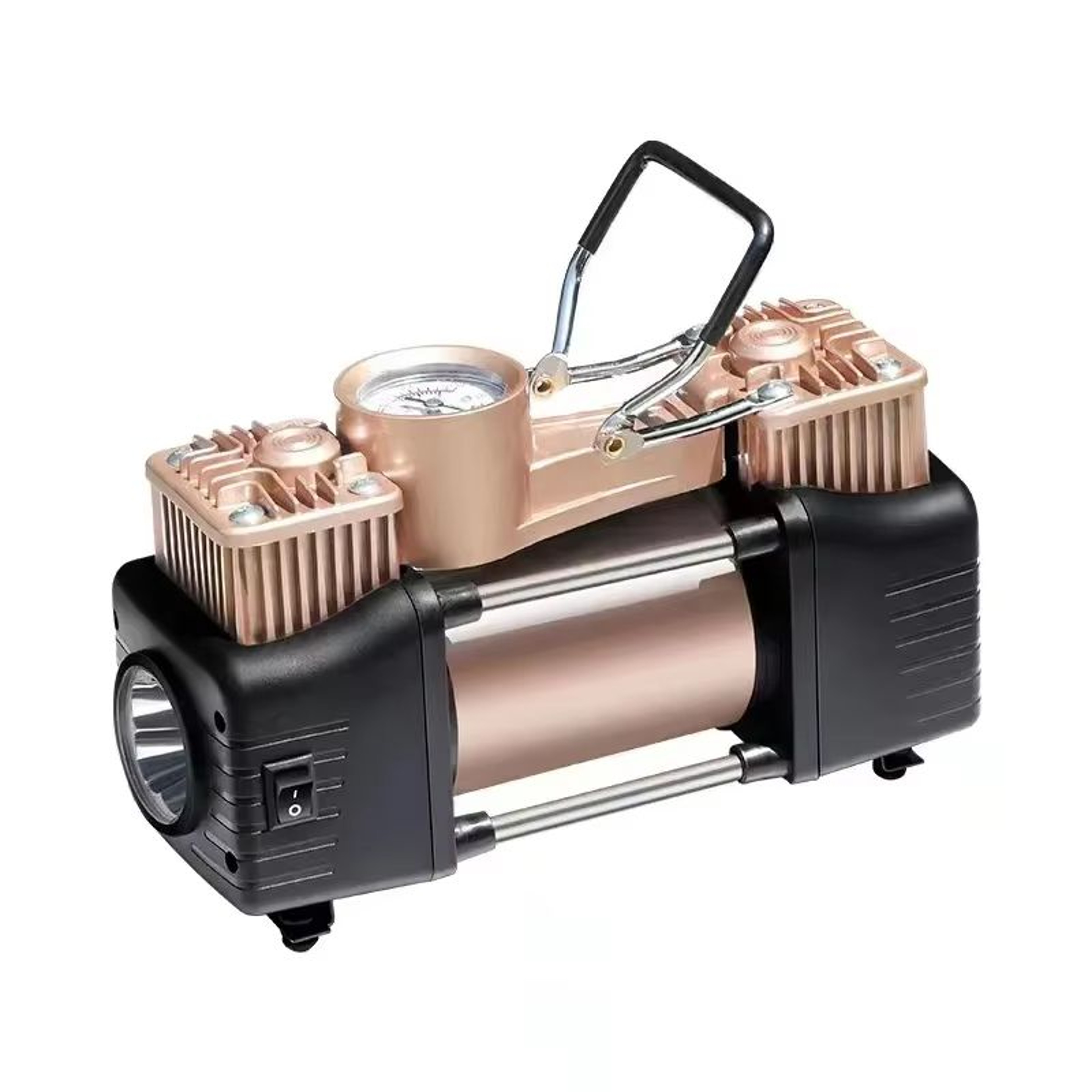 12V 120W Dual Cylinder Car Tire Inflator Portable Air Pump With LED Light And Auto ShutOff 0