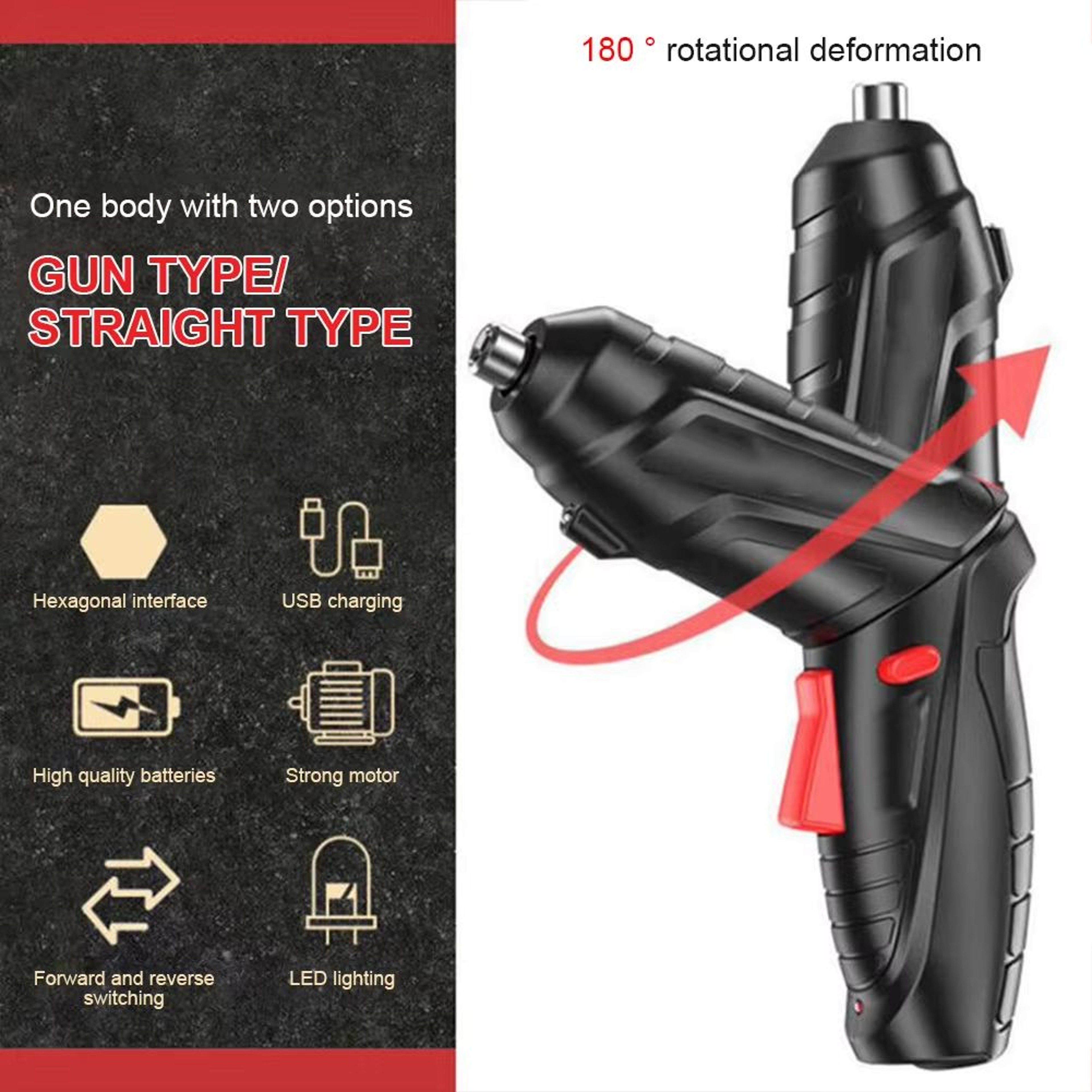 36V Rechargeable Electric Screwdriver Set 1800mAh Cordless Mini Power Screwdriver For Home Repairs 1