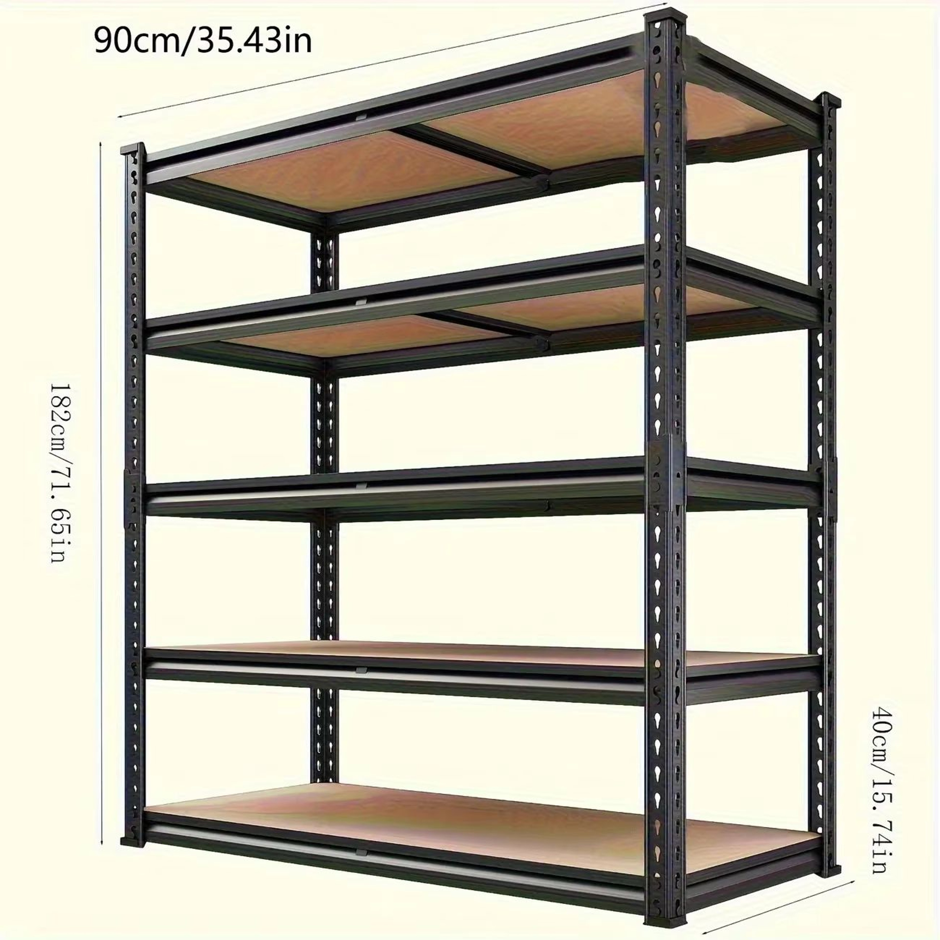 5 Tier Heavy Duty Shelving Unit 2000 Lb Capacity Adjustable Metal Storage Rack For Garage And Wareh 4