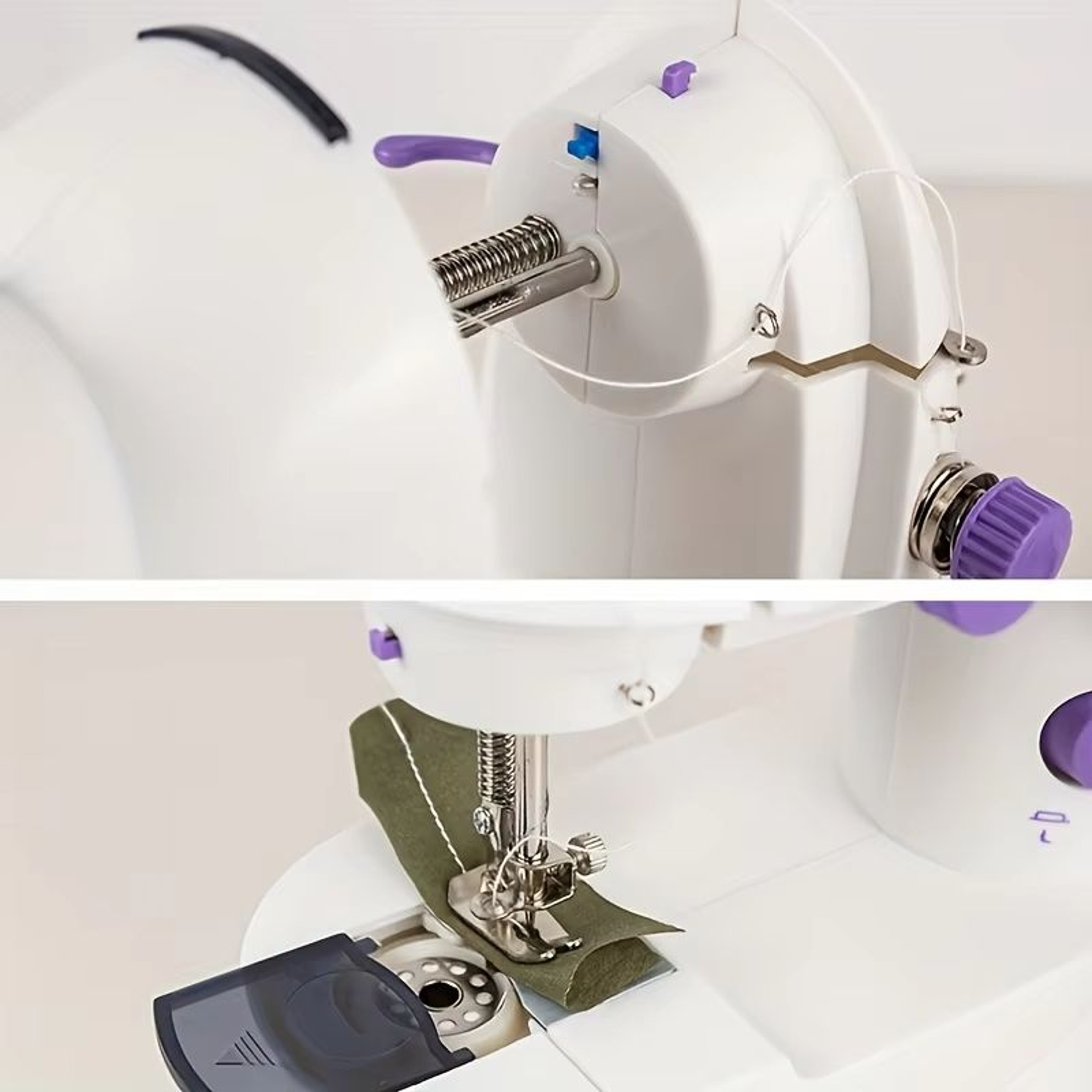 Mini Electric Sewing Machine Portable Home Kit With Foot Pedal Double Speed Night Light  Two Thread 3