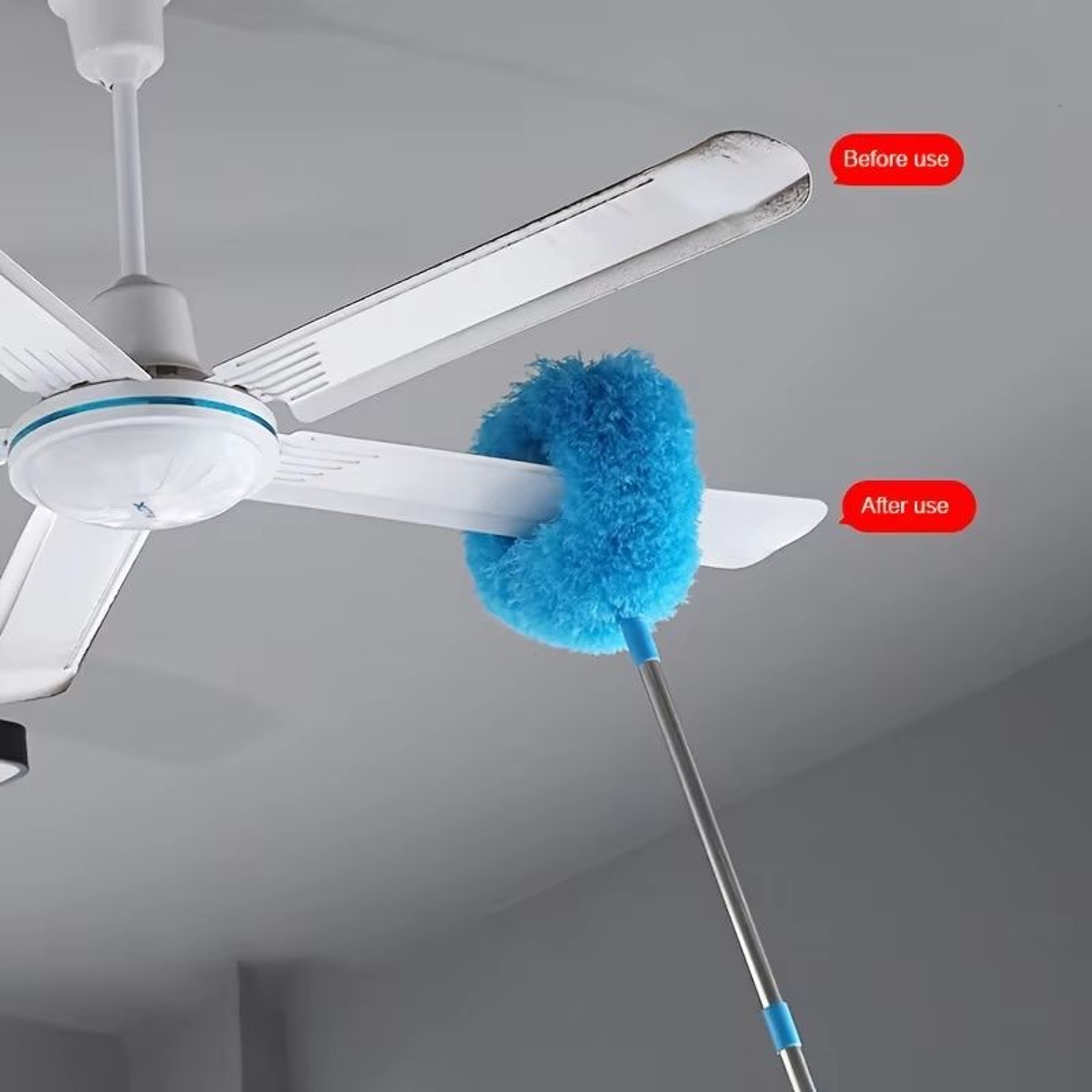 Extendable Chicken Feather Duster With Electrostatic Dust Collector For Household Cleaning 1