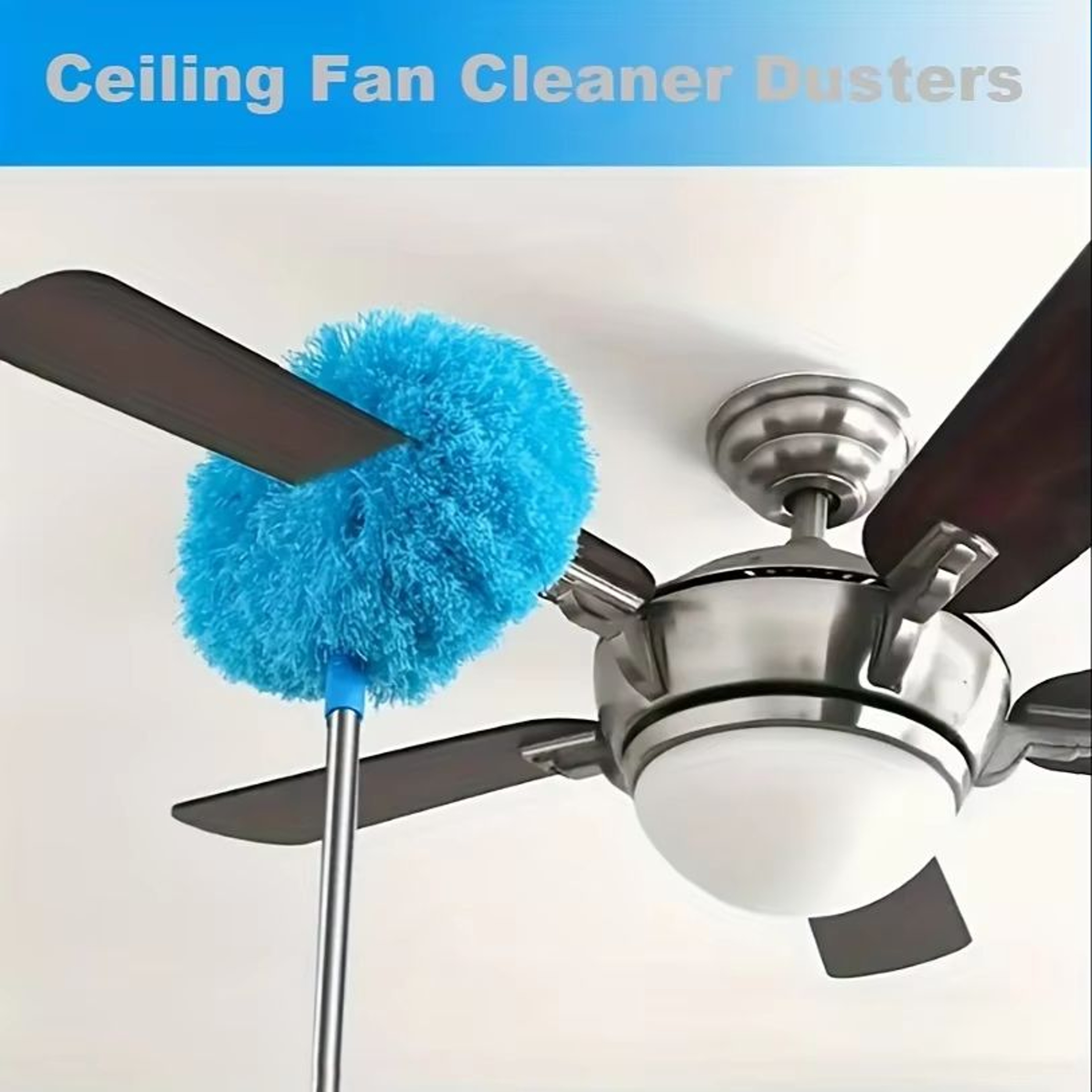 Extendable Chicken Feather Duster With Electrostatic Dust Collector For Household Cleaning 6
