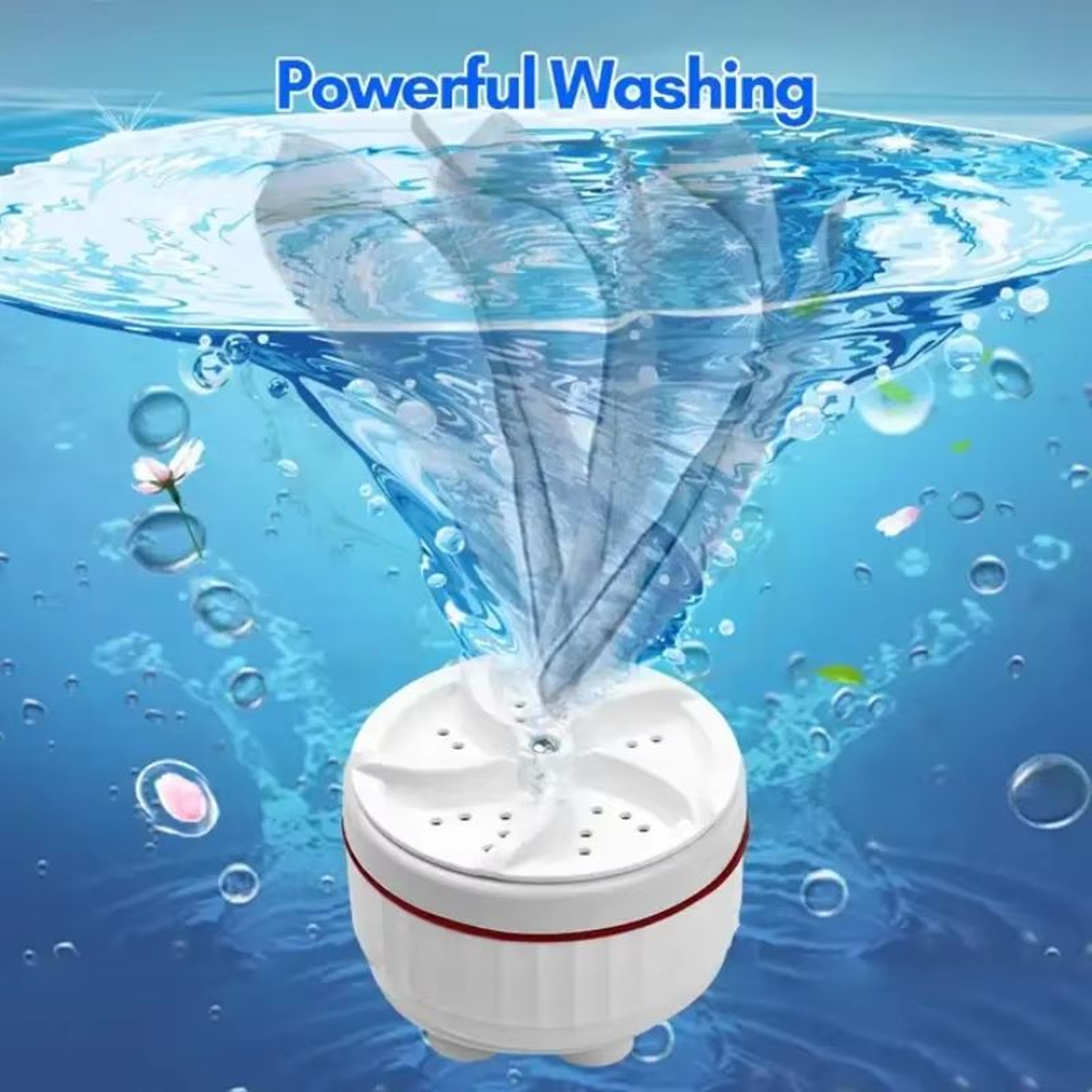 USB Portable Mini Washing Machine Turbine Washer For Travel And Business Trips 1