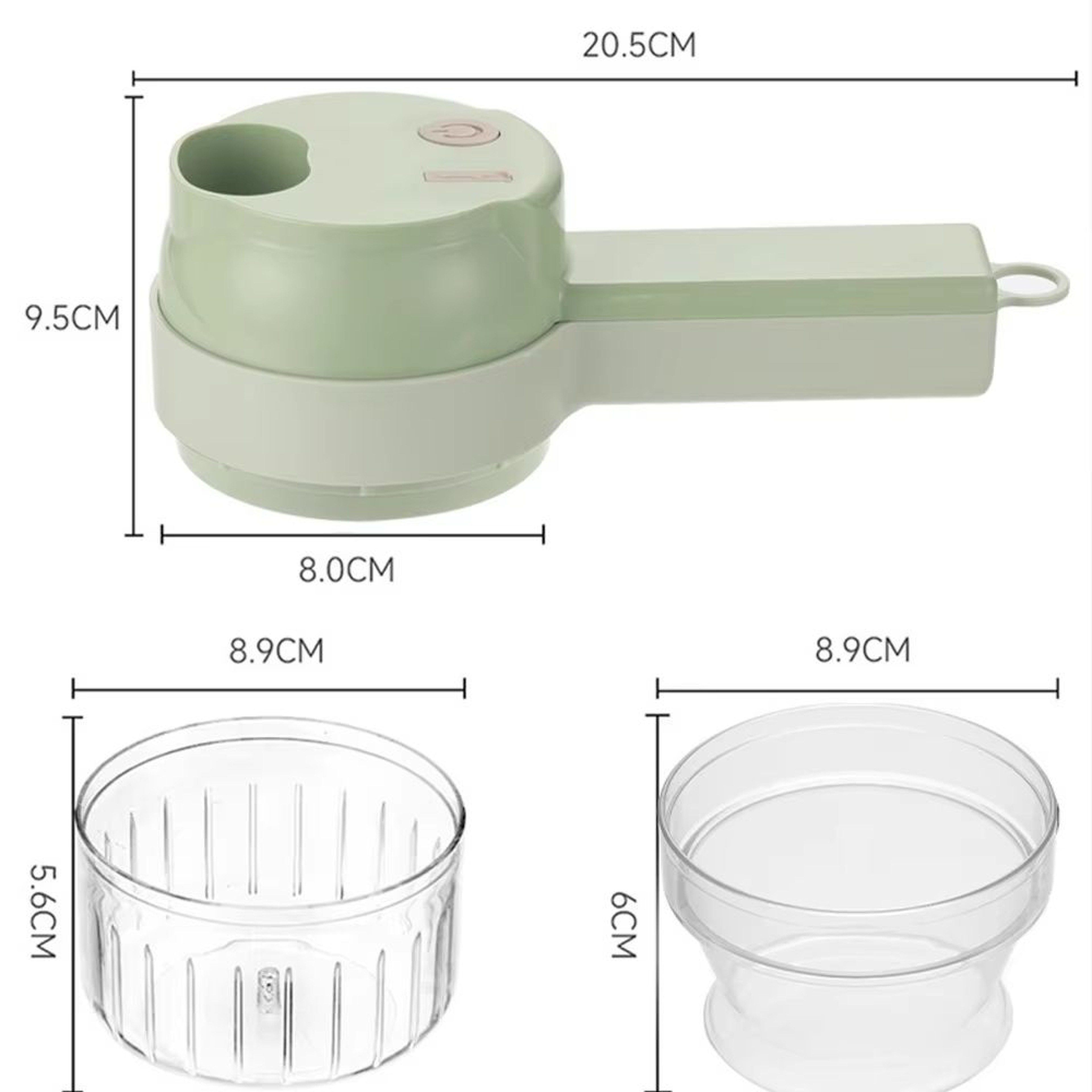 Cordless 4in1 Electric Garlic Mincer  Vegetable Cutter Set  Portable Handheld Food Chopper 6